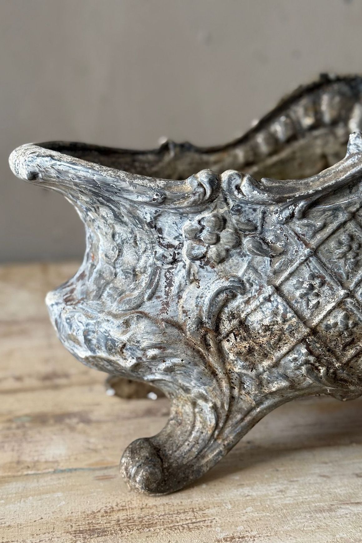 Large French Cast Iron Planter
