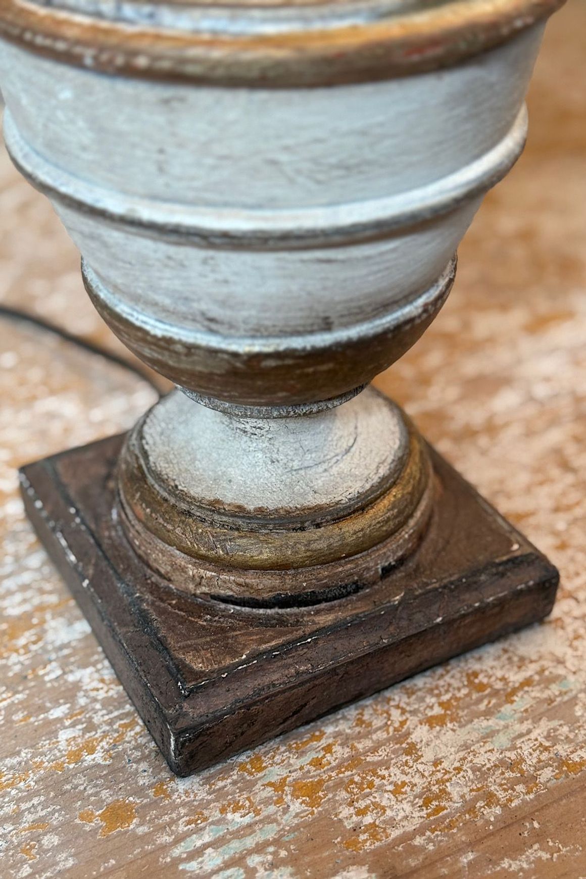 Italian Painted Candlestick Lamps
