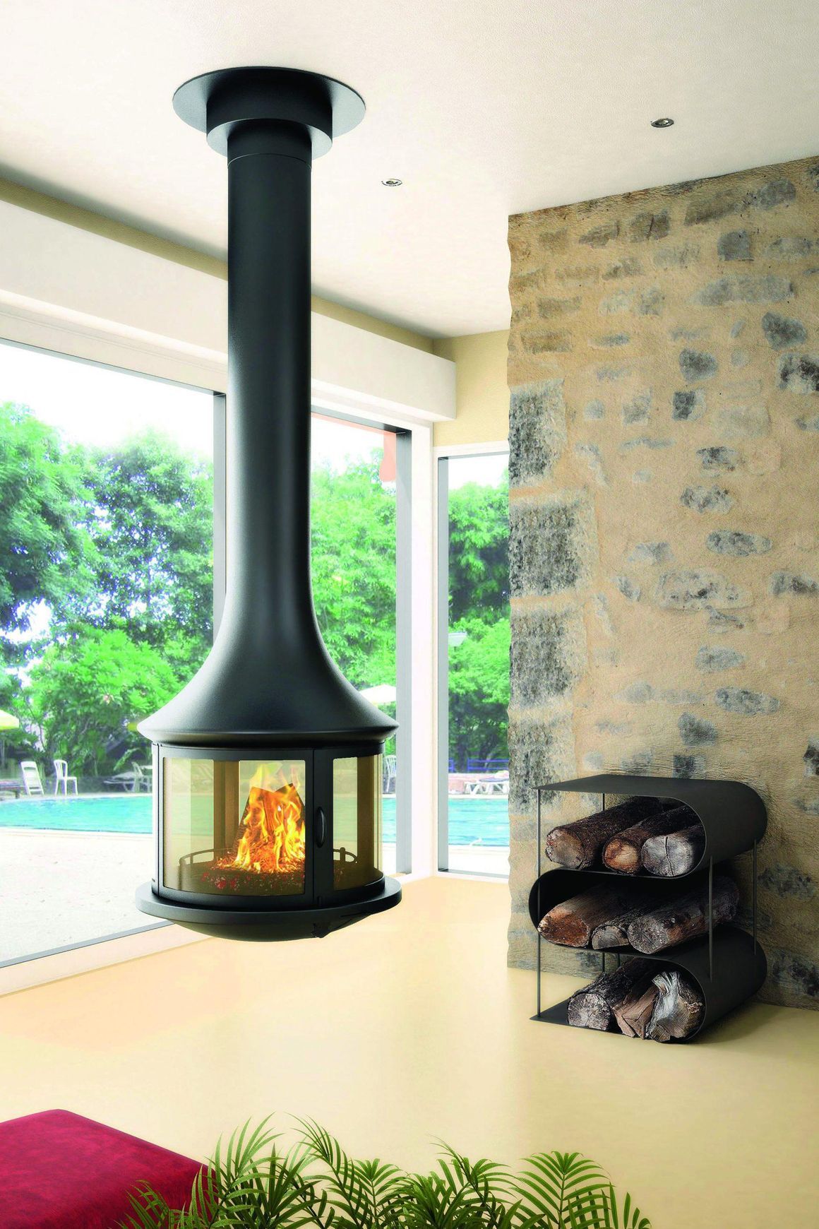 Jc Bordelet Lea 998 Suspended Fireplace