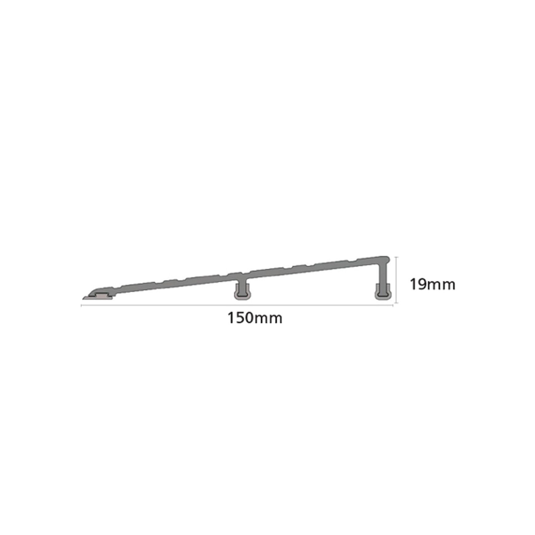 Kilargo IS4077 Threshold Ramp 19mmx150mmx2500mm Clear Anodized IS4077-2500CA