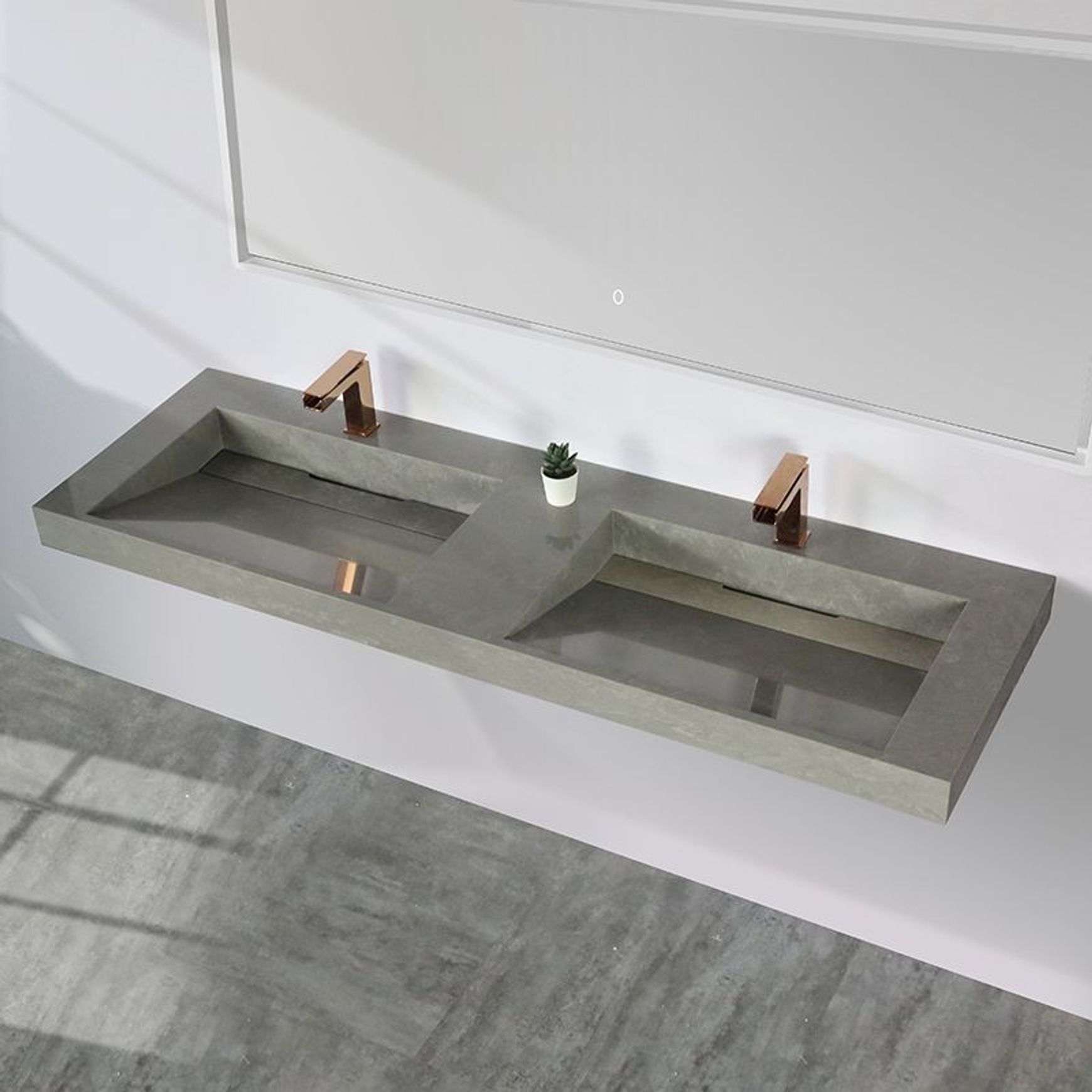 Double Basin Marble Ramp Sink 1500mm