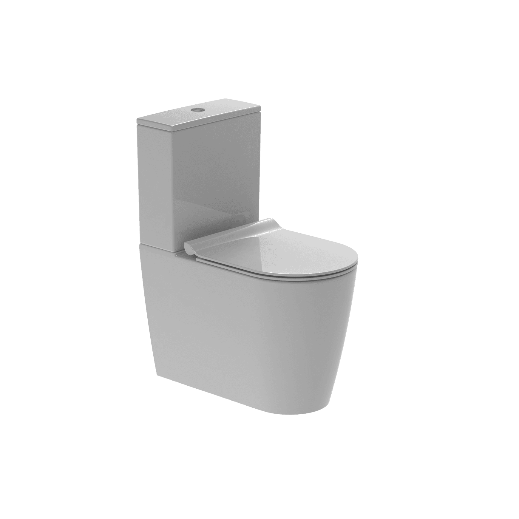 Kube X Rimless Back To Wall Toilet Suite Gloss White Slim Seat