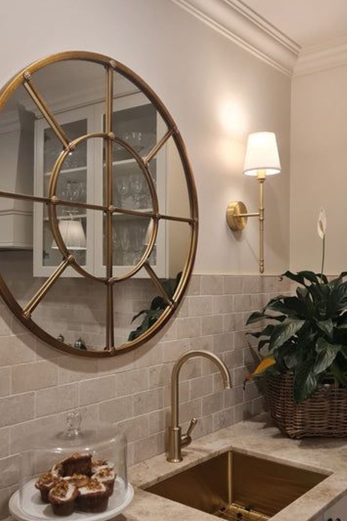 French Styled Round Mirror