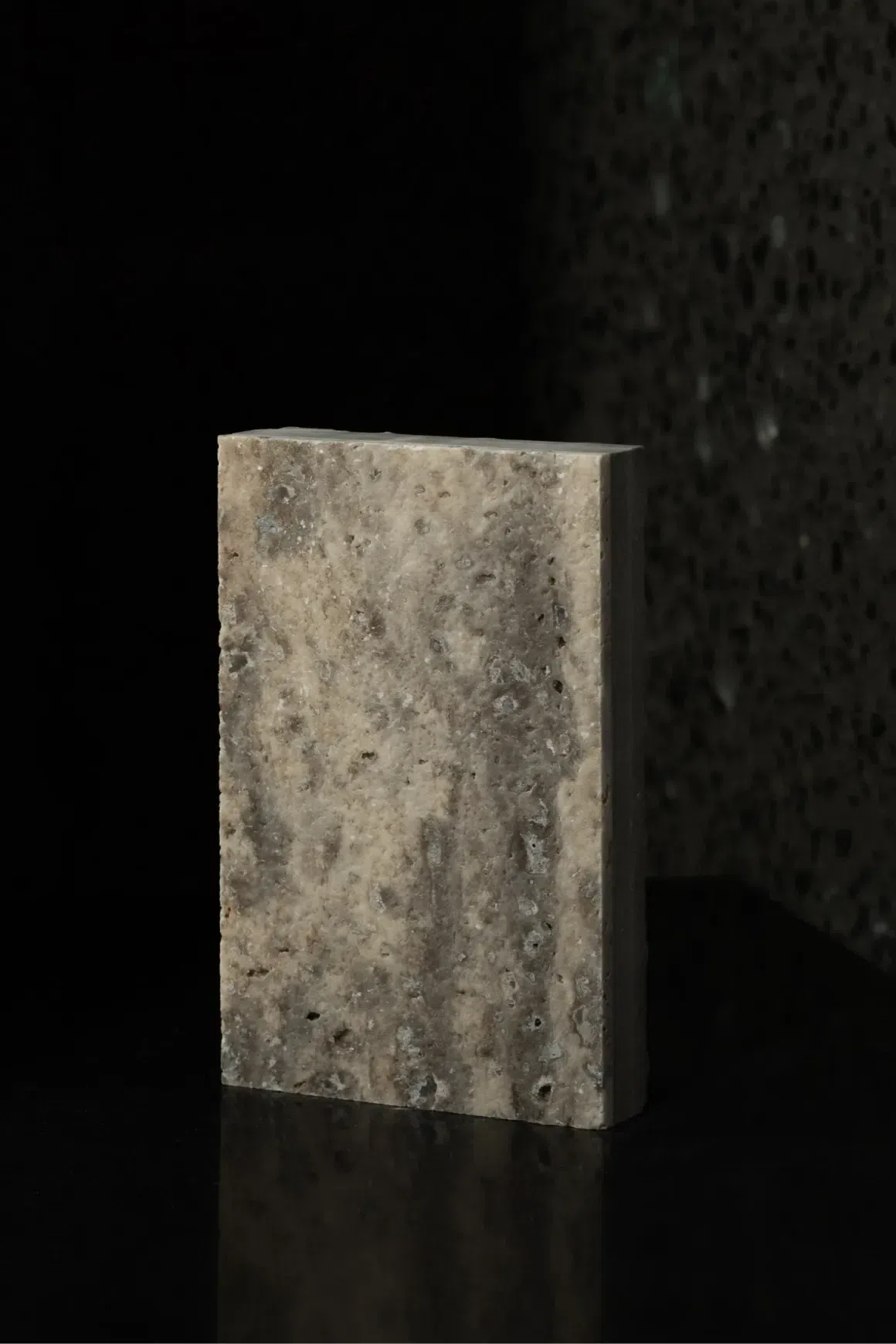 Light Silver Brown Acid Wash Travertine Porcelia