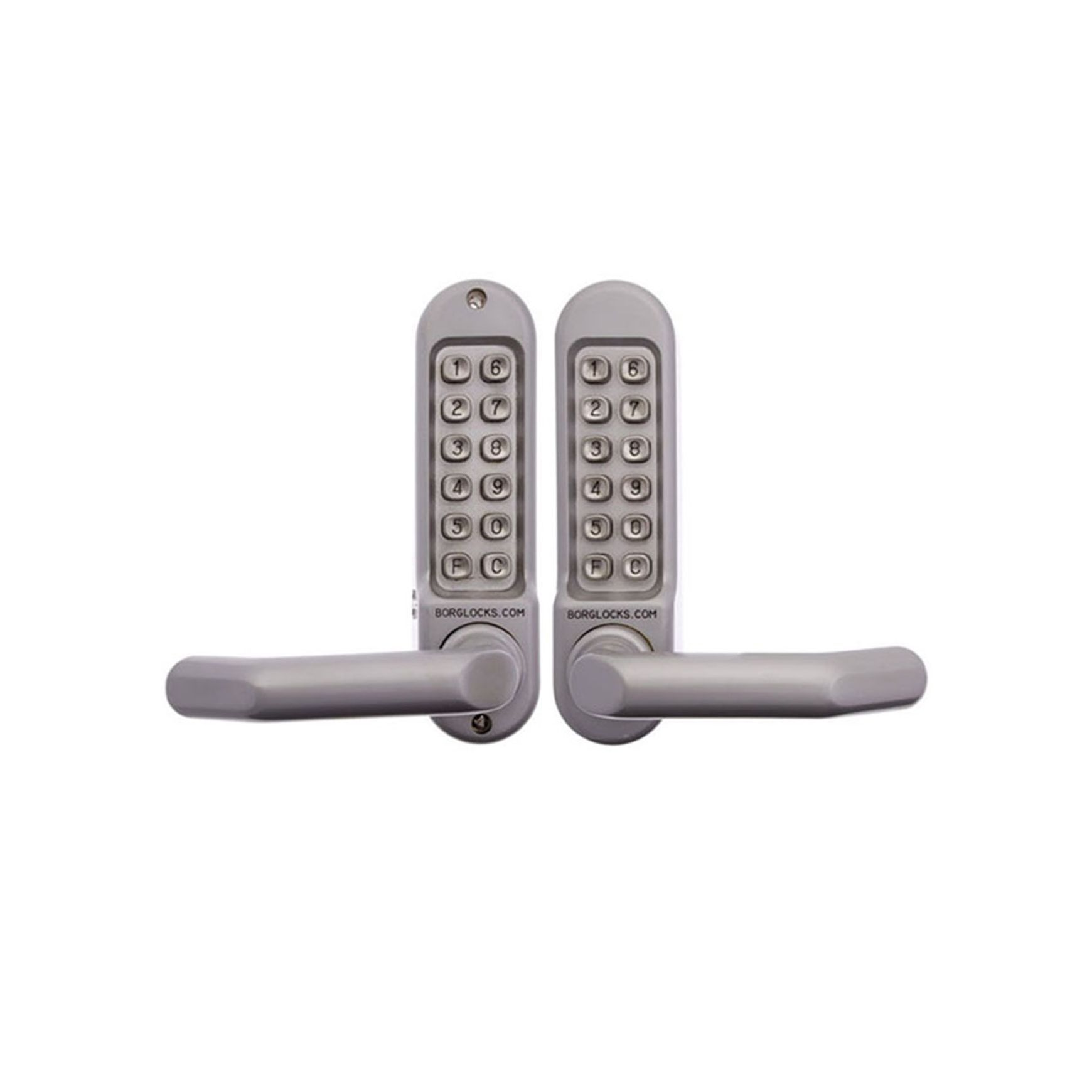 Borg Digital Door Lock Lever Satin Chrome BL5051SC