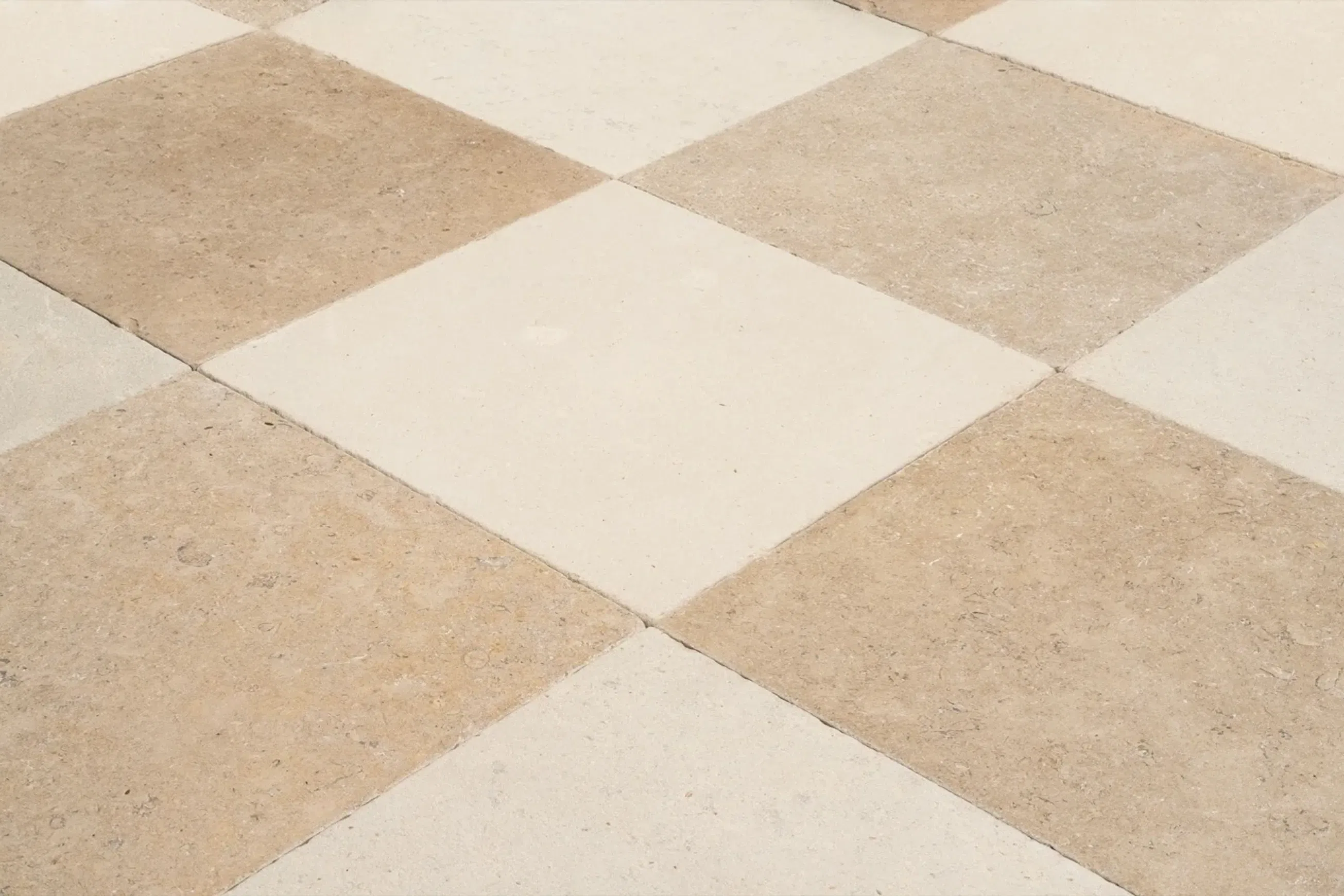Lunara Limestone Checkerboard Tiles