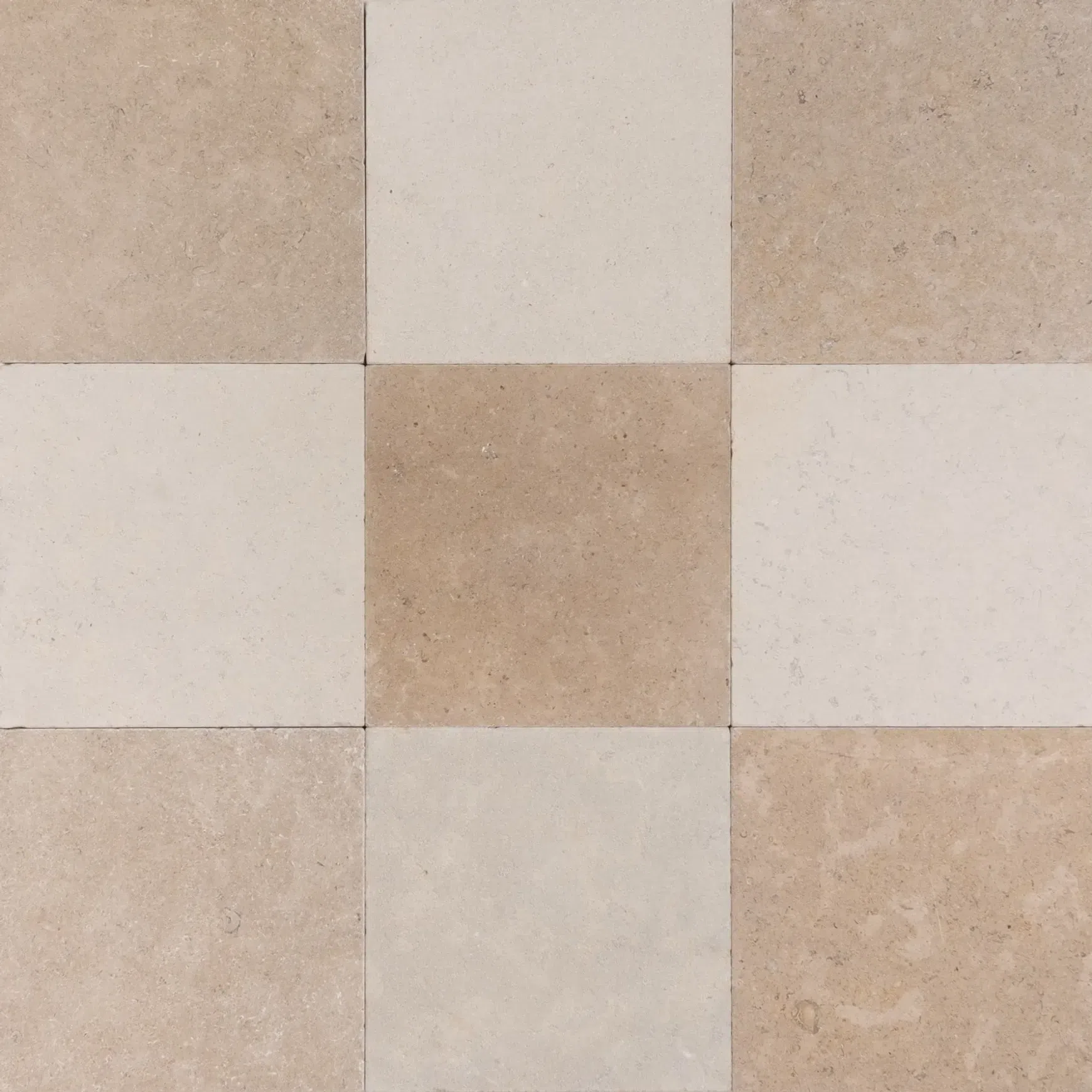 Lunara Limestone Checkerboard Tiles