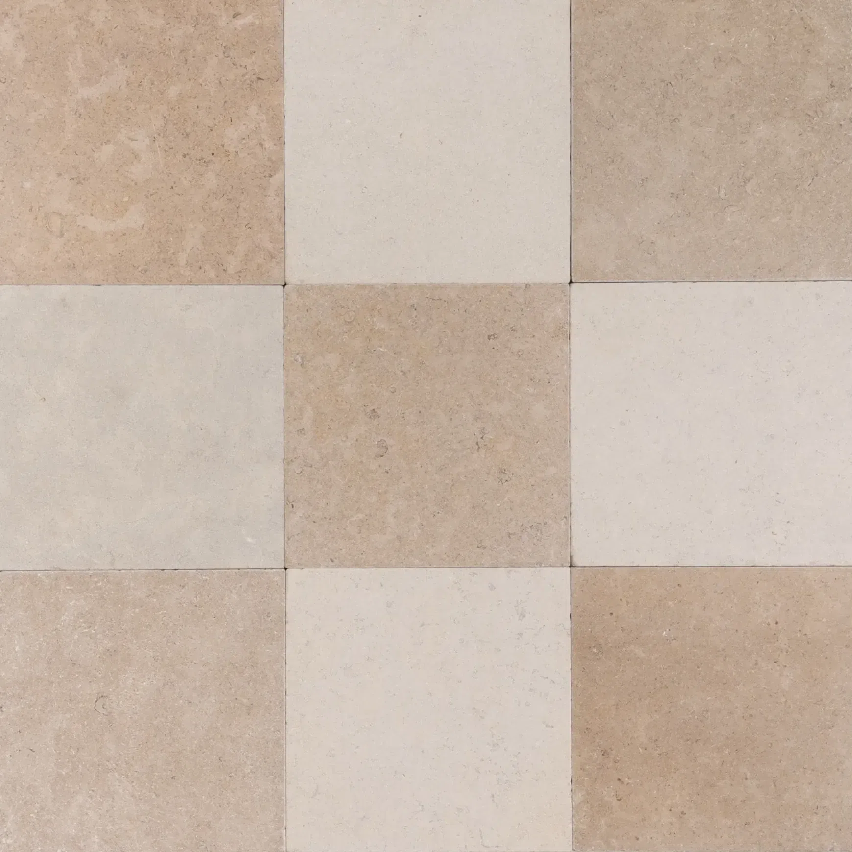 Lunara Limestone Checkerboard Tiles