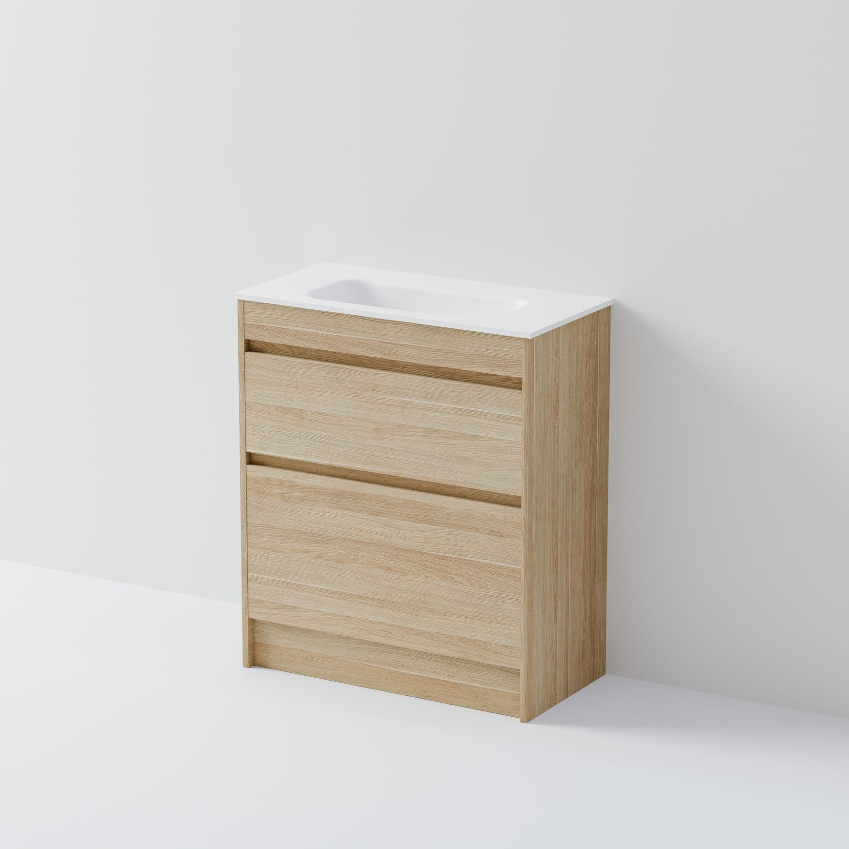 Luxe 750 Slim Floorstanding Vanity | 2 Drawer