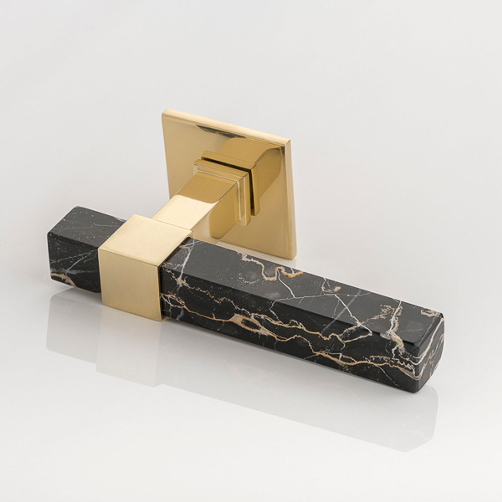 Joseph Giles - Collett Solid Brass & Marble Door Lever