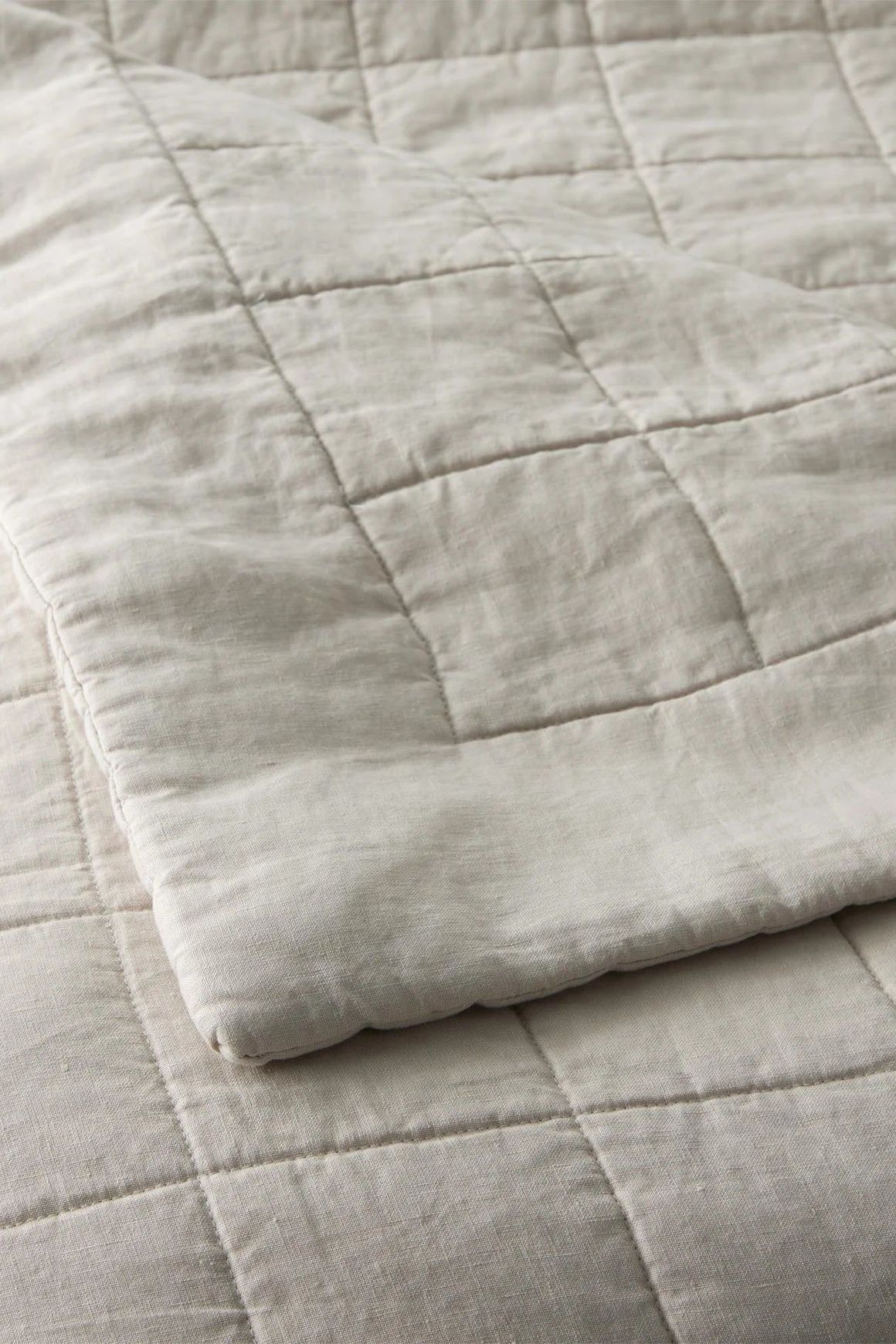 Ravello Linen Coverlet - Bone by Weave Home