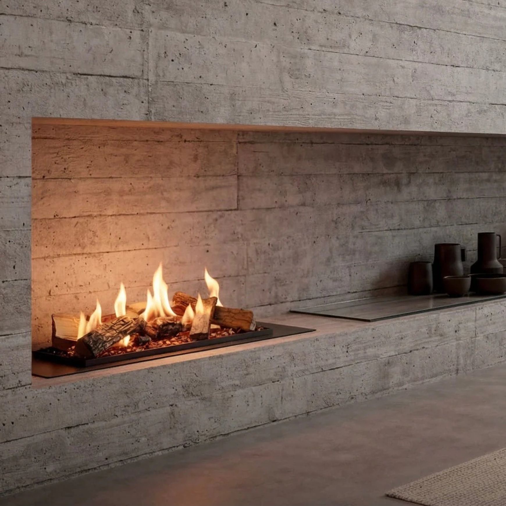 Decoflame BEV LogicWood Fireplace