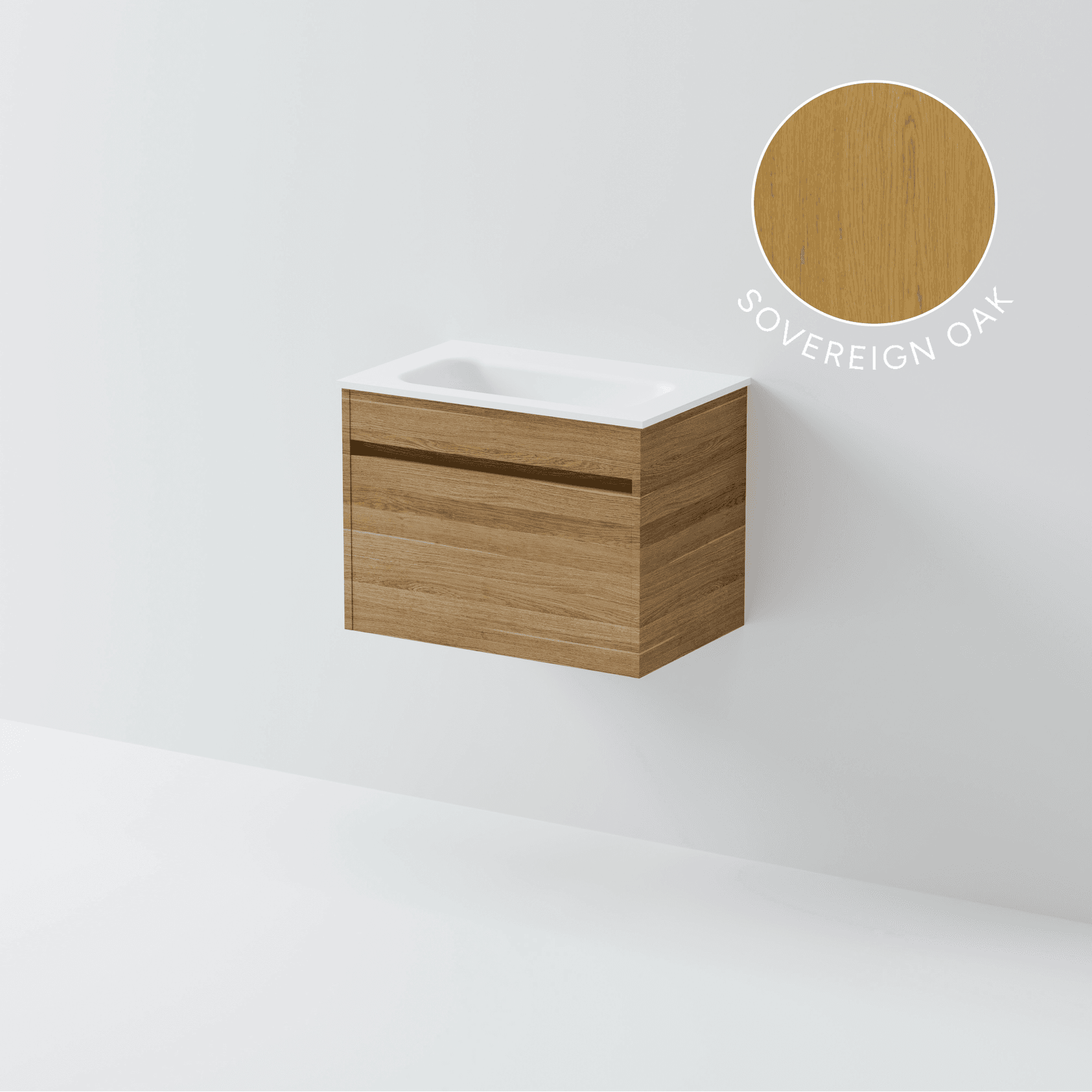 Luxe 600 Slim Wall Hung Vanity | 1 Drawer
