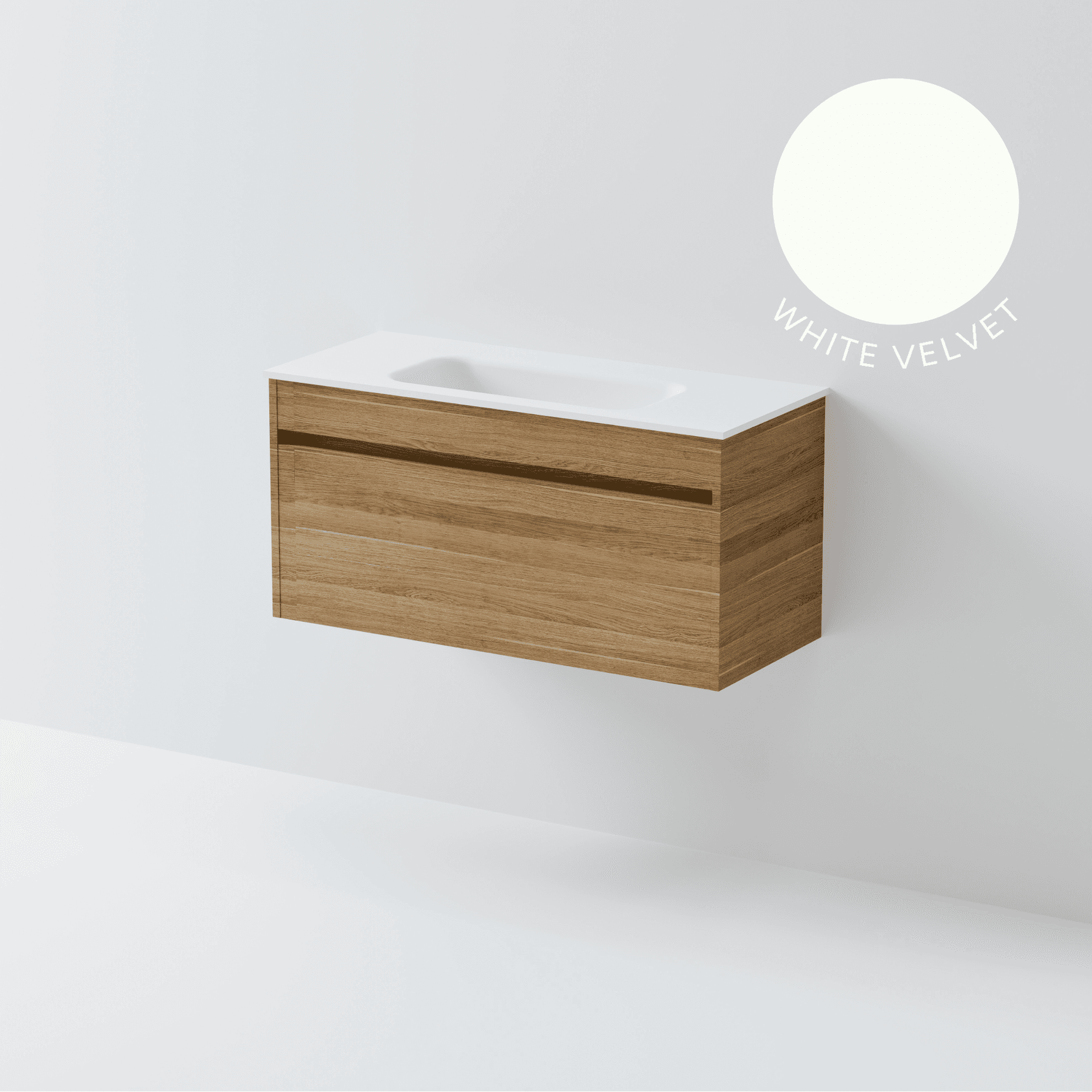 Luxe 900 Slim Wall Hung Vanity | 1 Drawer