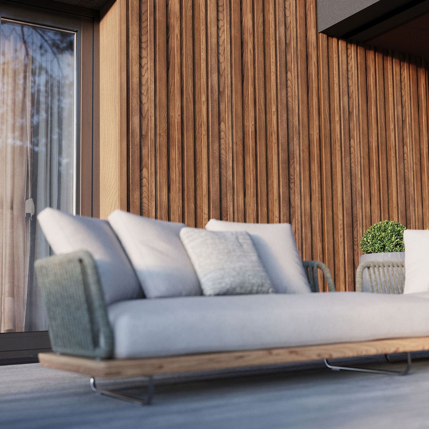 Millboard Envello Board & Batten+ Cladding | Coppered Oak