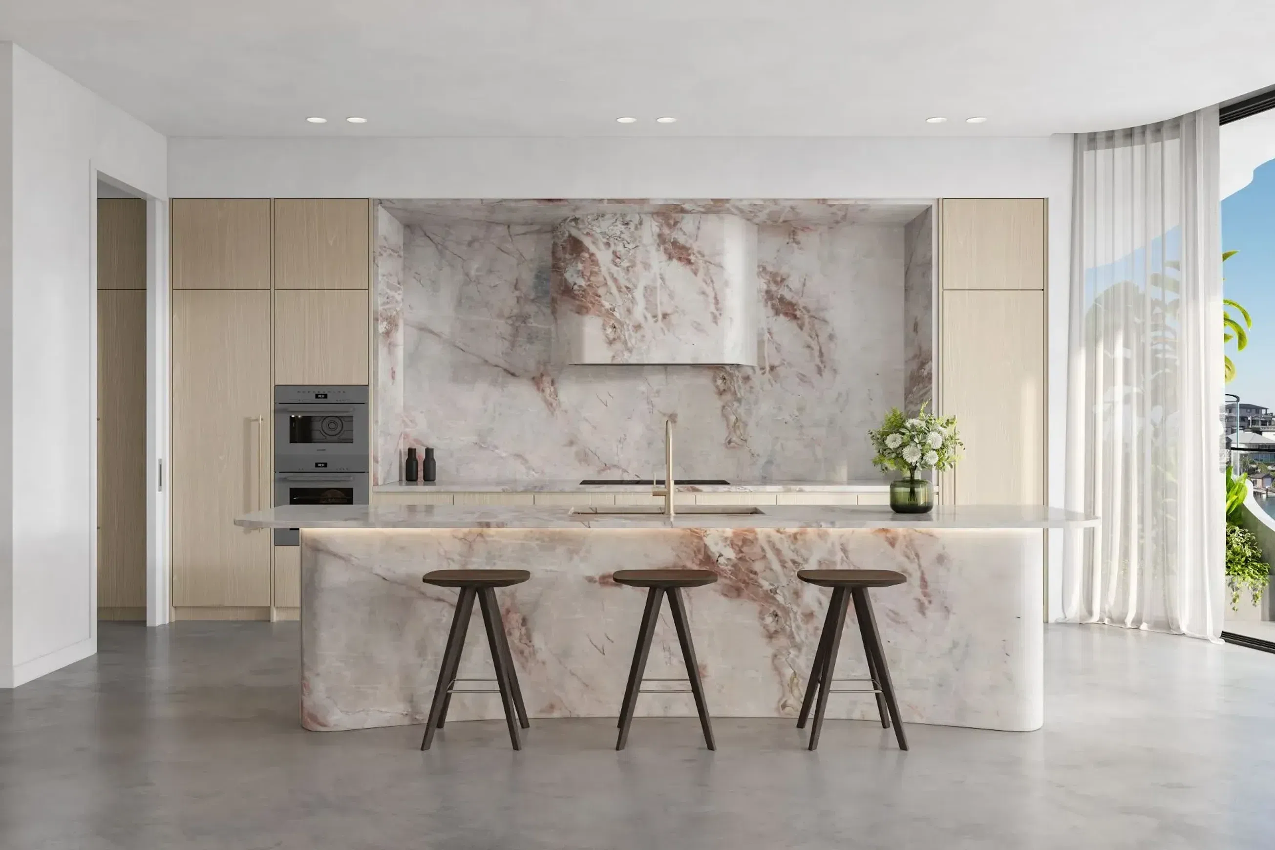 Misty Rain Marble Benchtop
