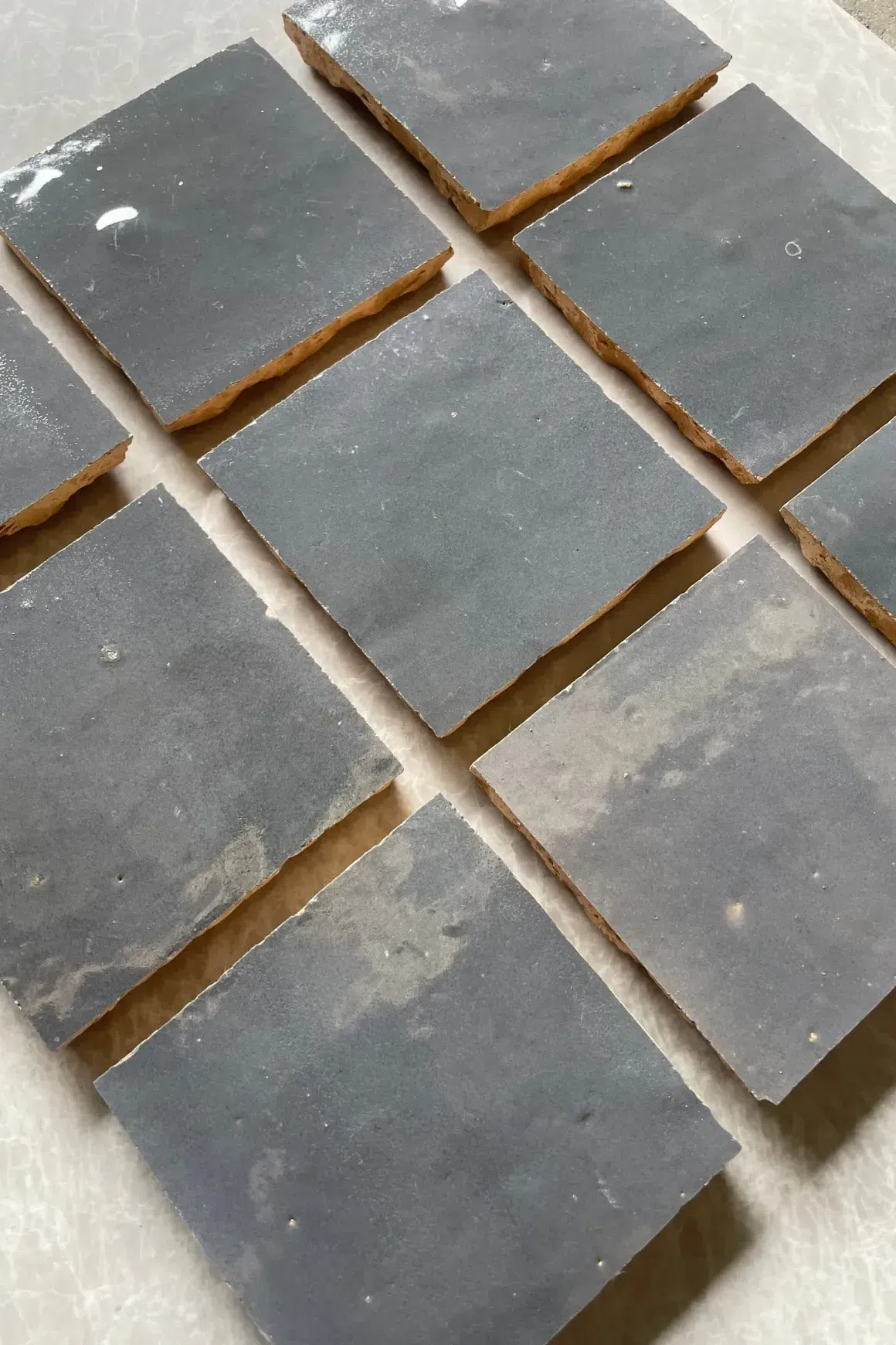 Dark Grey Square Moroccan Zellige