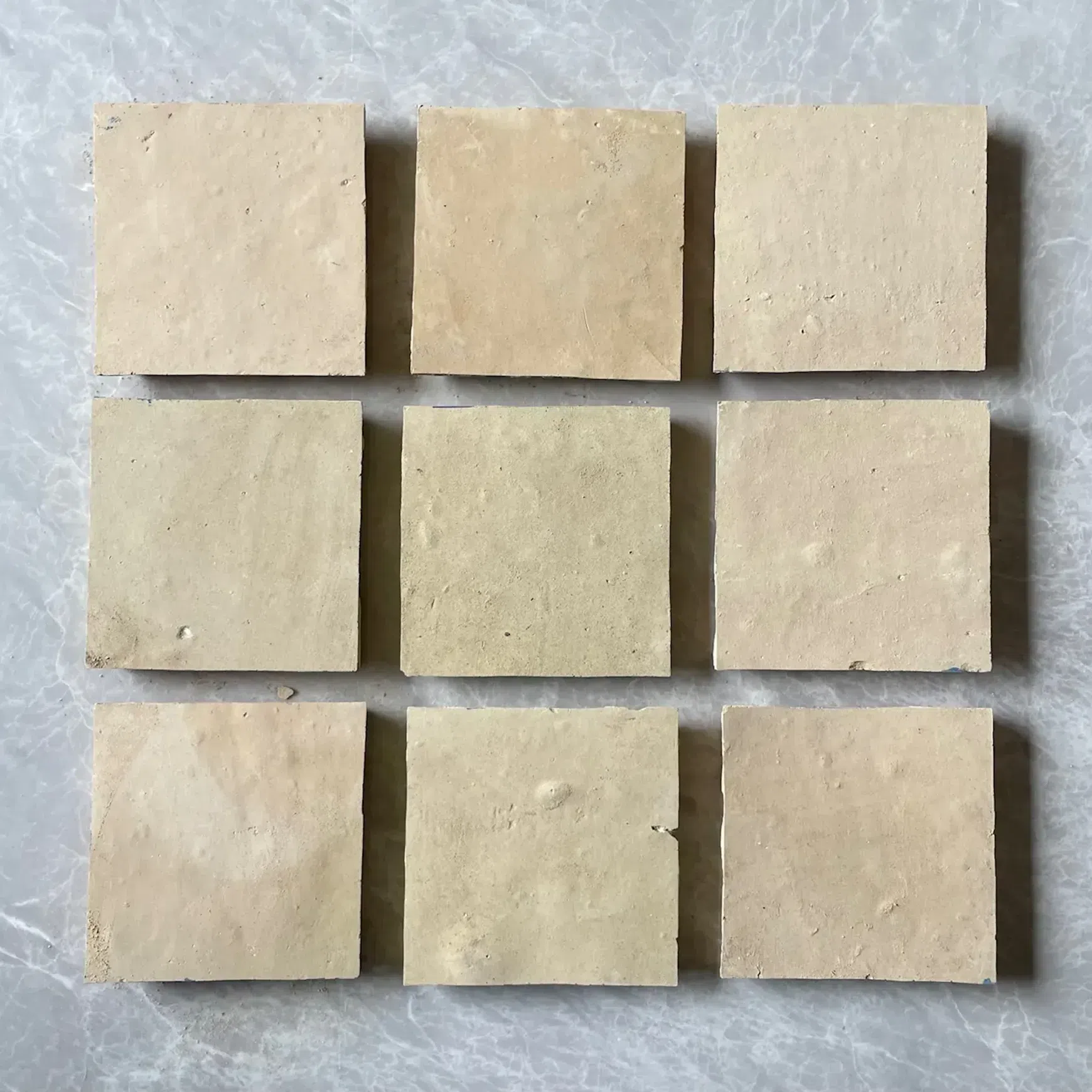 Natural Unglazed Square Moroccan Zellige