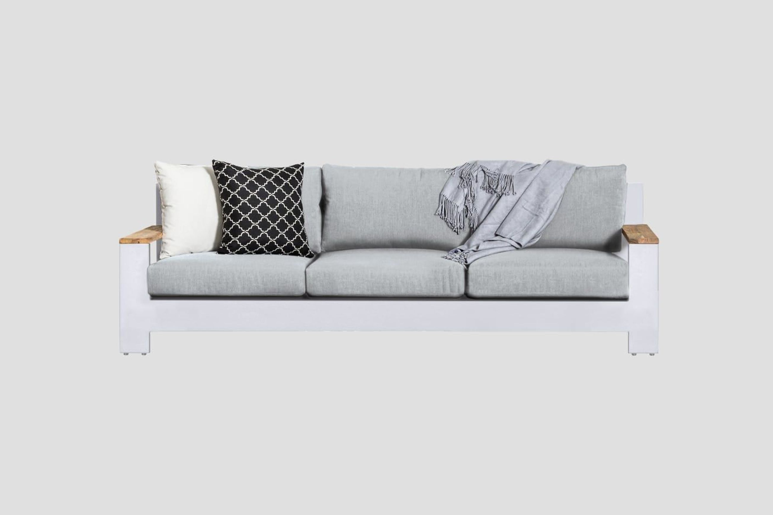 Mackenzie Alu Triple Sofa