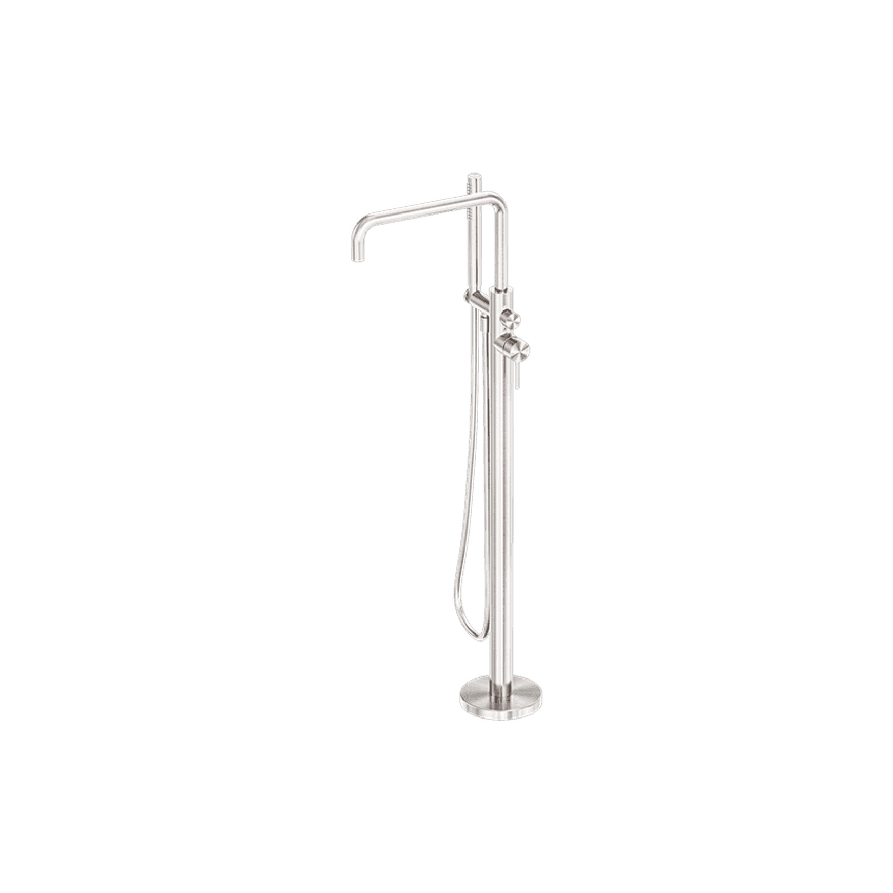 Zen SS316L Freestanding Bath Mixer | Brushed Nickel