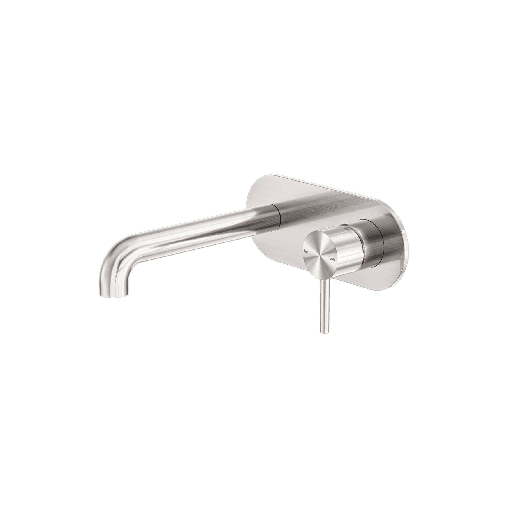 Zen SS316L Wall Basin/Bath Mixer 230mm Spout | Brushed Nickel
