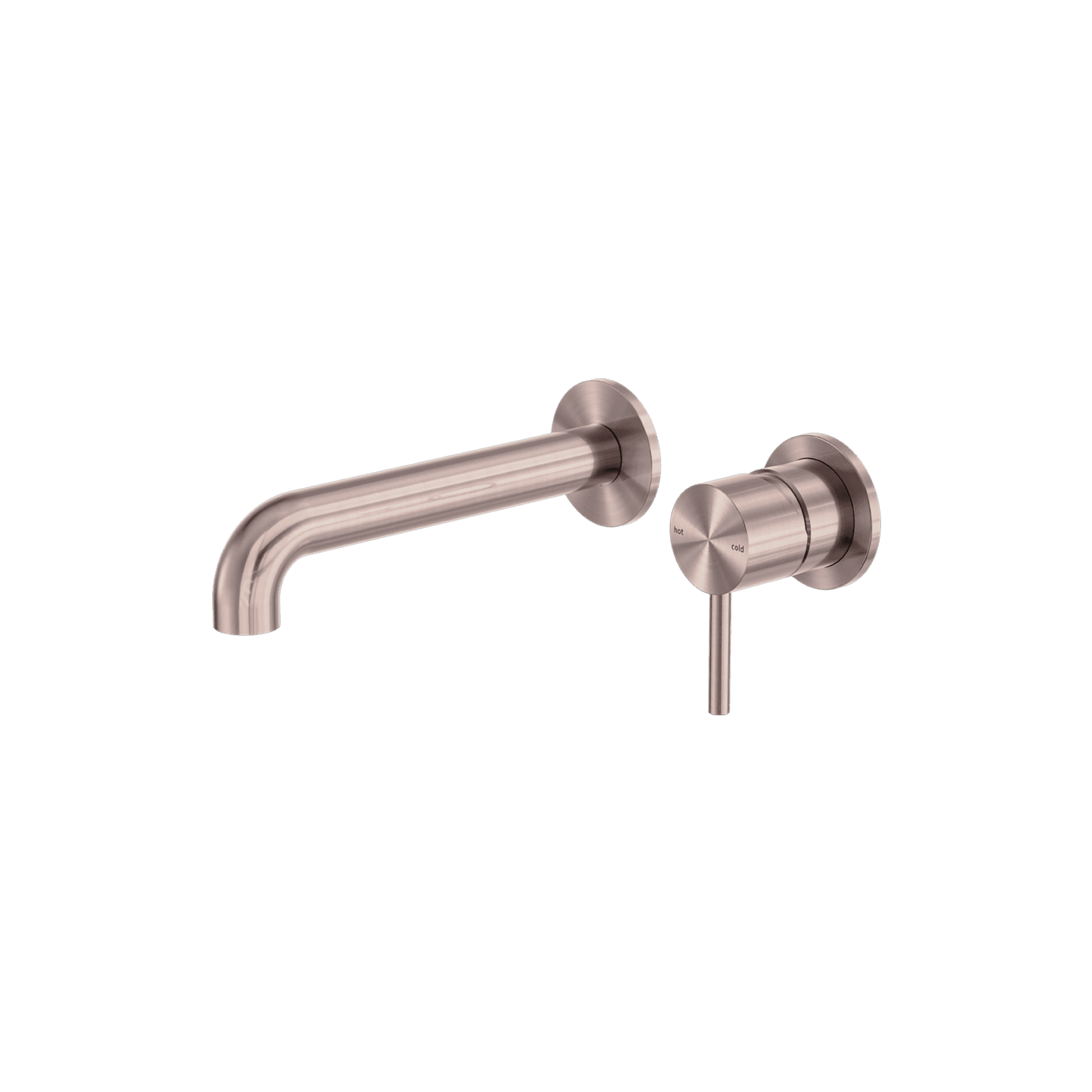 Zen SS316L Wall Basin/Bath Mixer Separate Back Plate 185mm Spout | Brushed Bronze