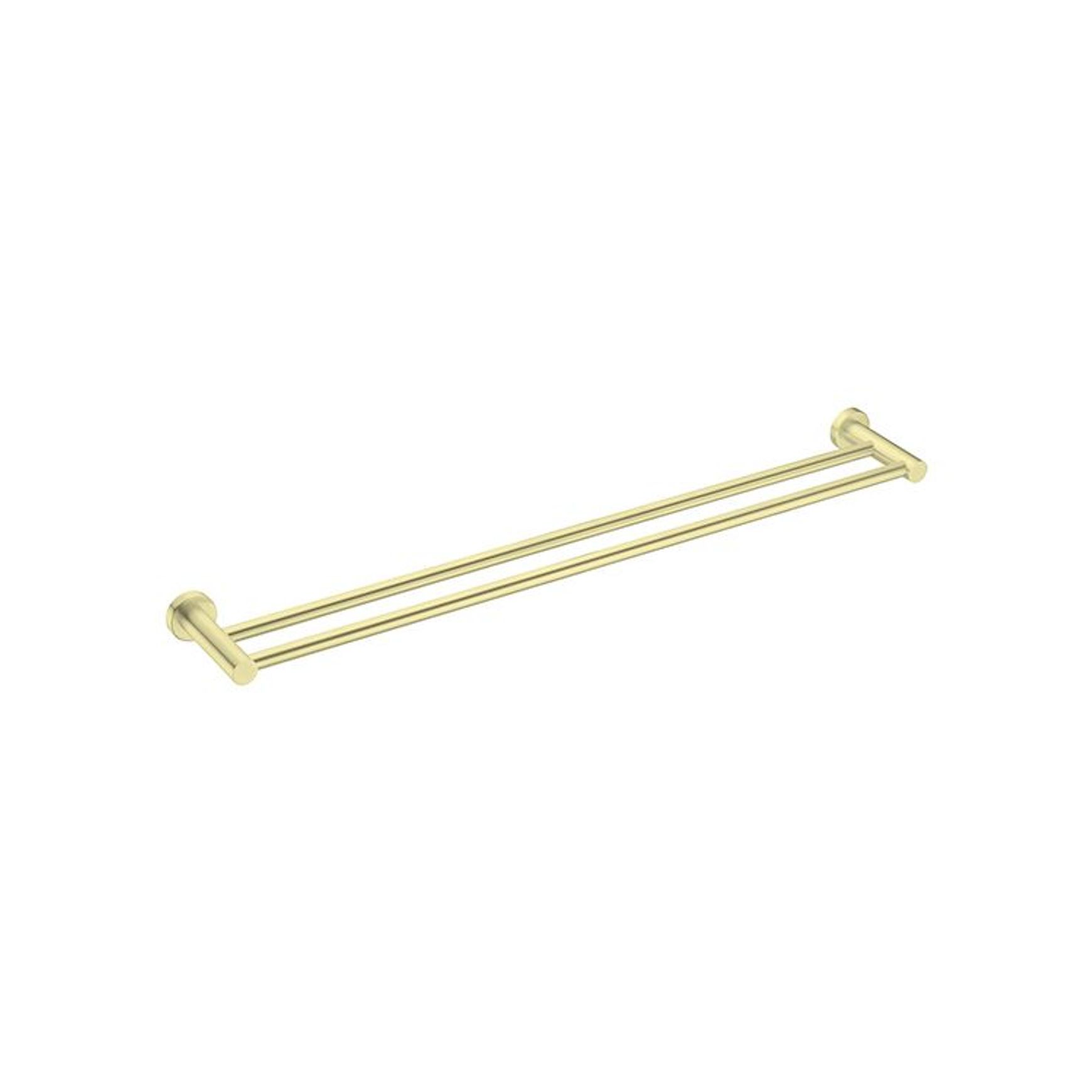 Mecca Double Towel Rail 800mm Brushed Gold
