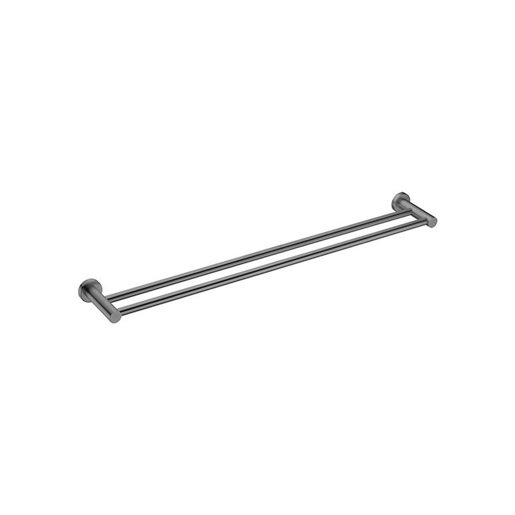 Mecca Double Towel Rail 800mm Gun Metal