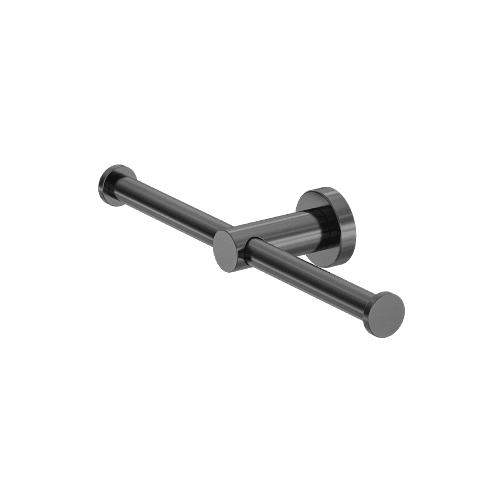 Mecca Double Toilet Roll Holder Gun Metal