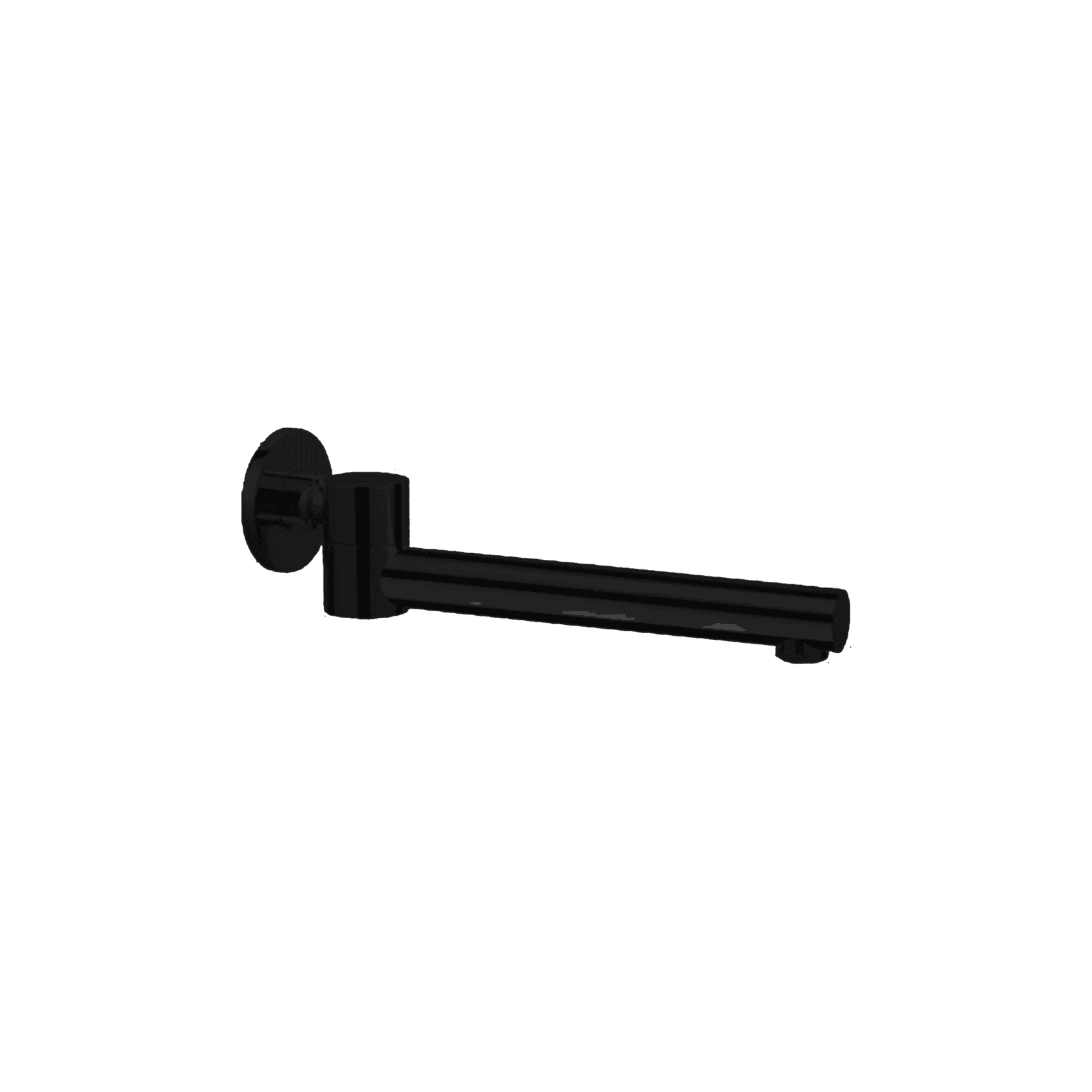 Dolce Wall Mounted Swivel Bath Spout Only Matte Black