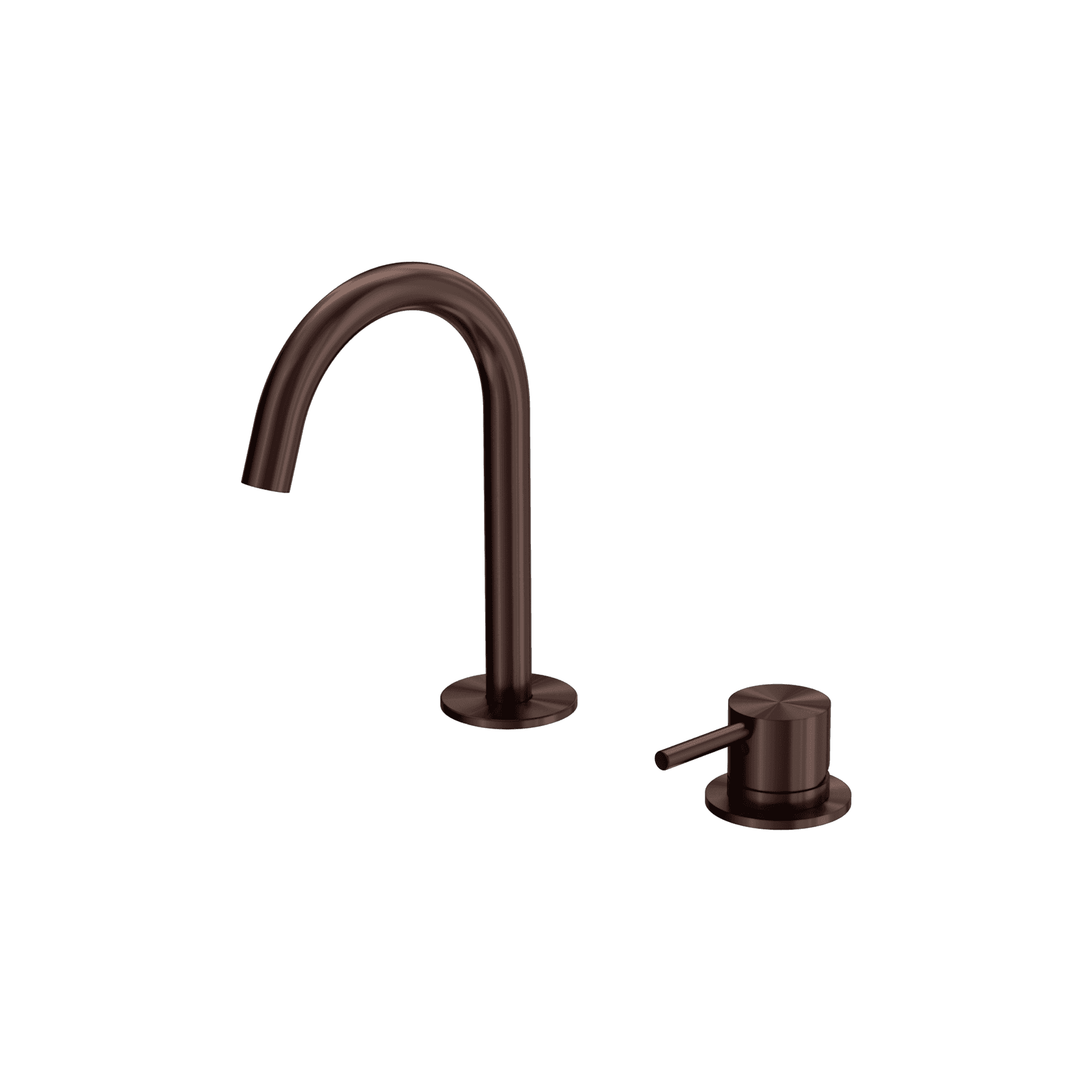 Mecca Hob Basin Mixer Set Arc Spout Rome Bronze