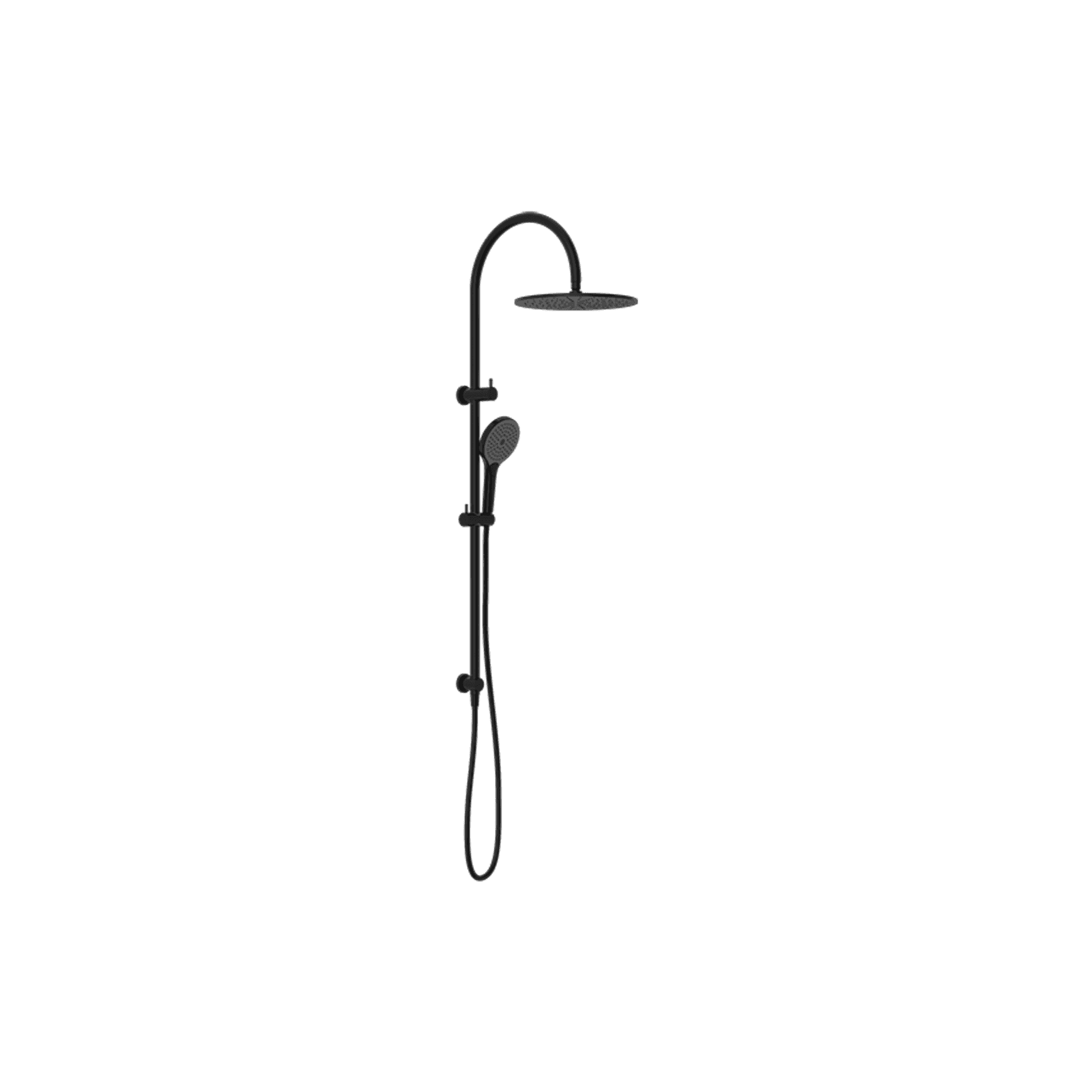 Mecca Twin Shower With Air Shower II Matte Black