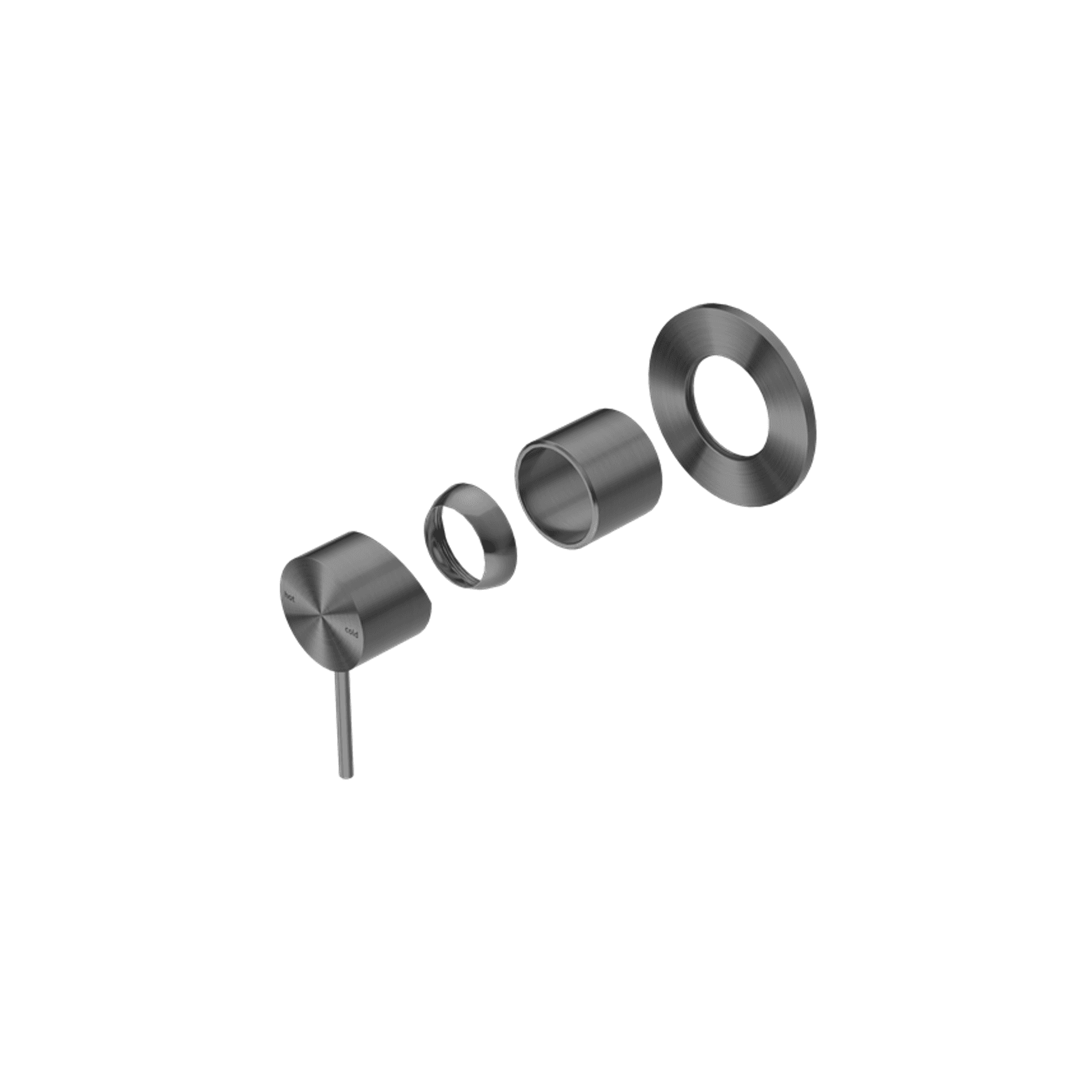 Mecca Shower Mixer 80mm Plate Trim Kits Only Gun Metal