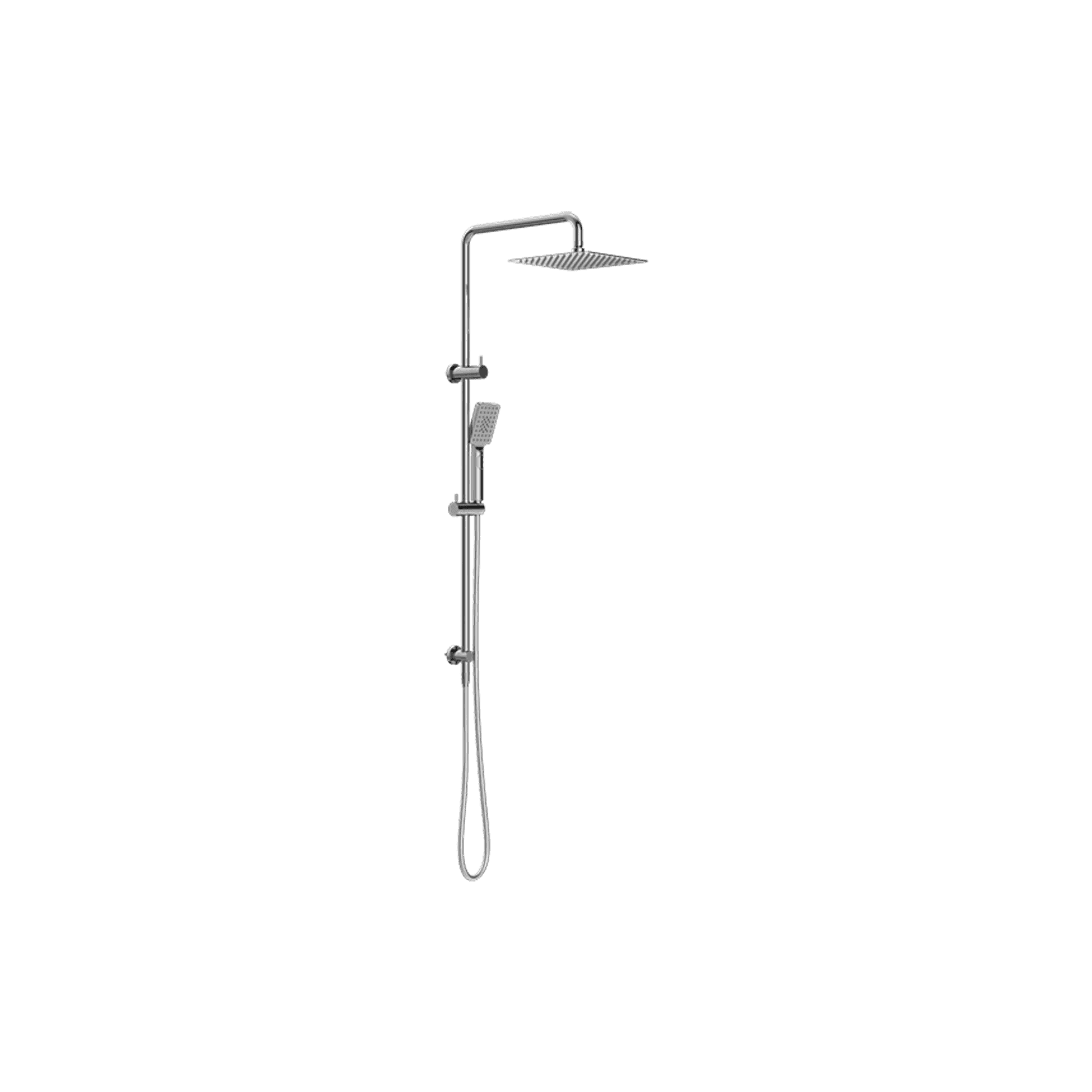 Square Project Twin Shower Chrome