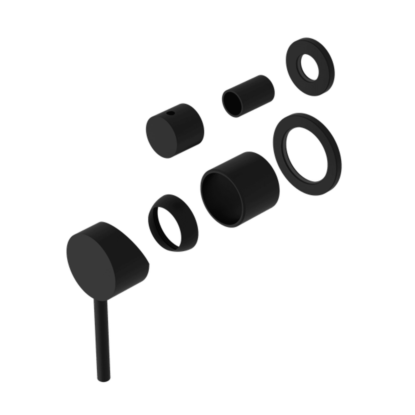 Dolce Shower Mixer With Divertor Separate Back Plate Trim Kits Only Matte Black