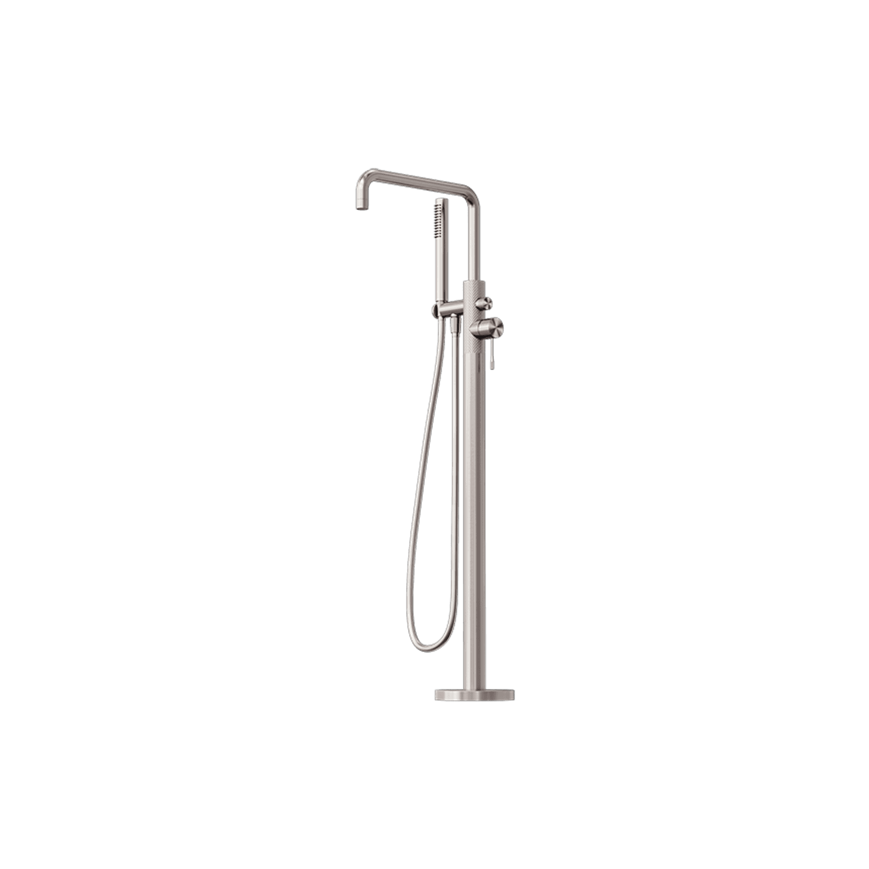 Opal Freestanding Bath Mixer With Hand Shower Brushed Nickel