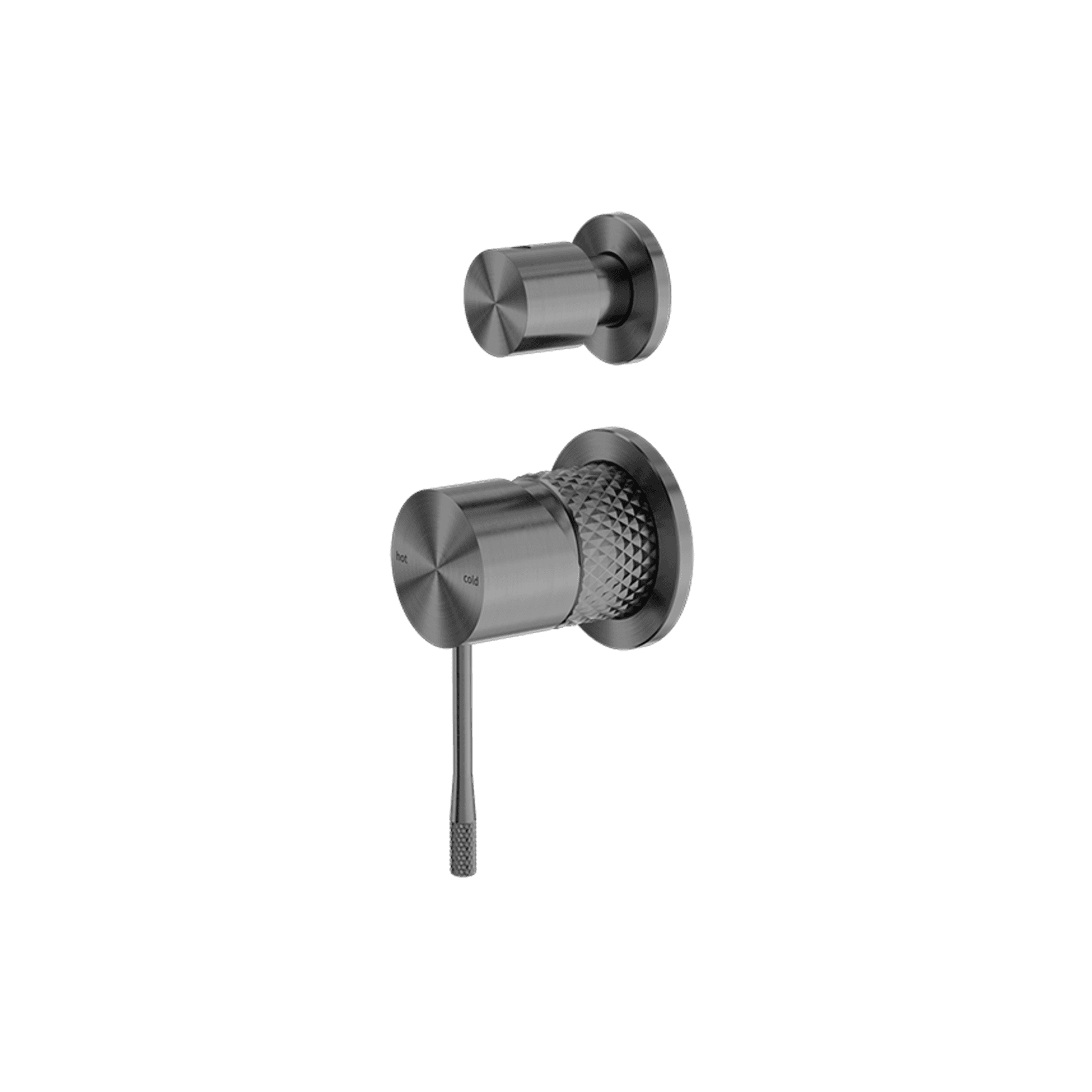 Opal Shower Mixer With Divertor Separate Plate Graphite