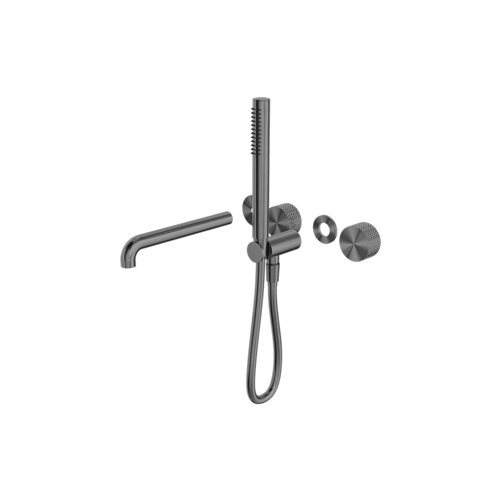 Opal Shower System Separate Plate With Spout 250mm Kit Graphite