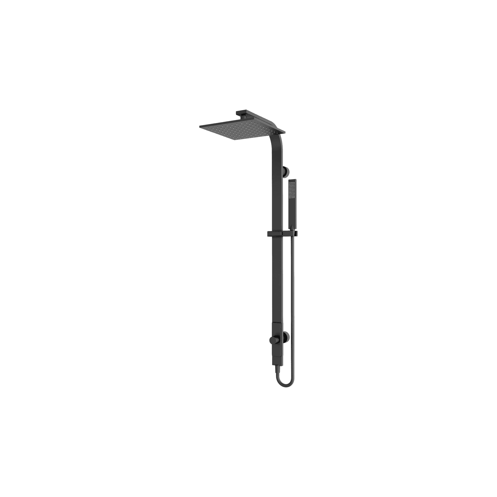 Astra Rain Square Twin Shower Single Hose Matte Black