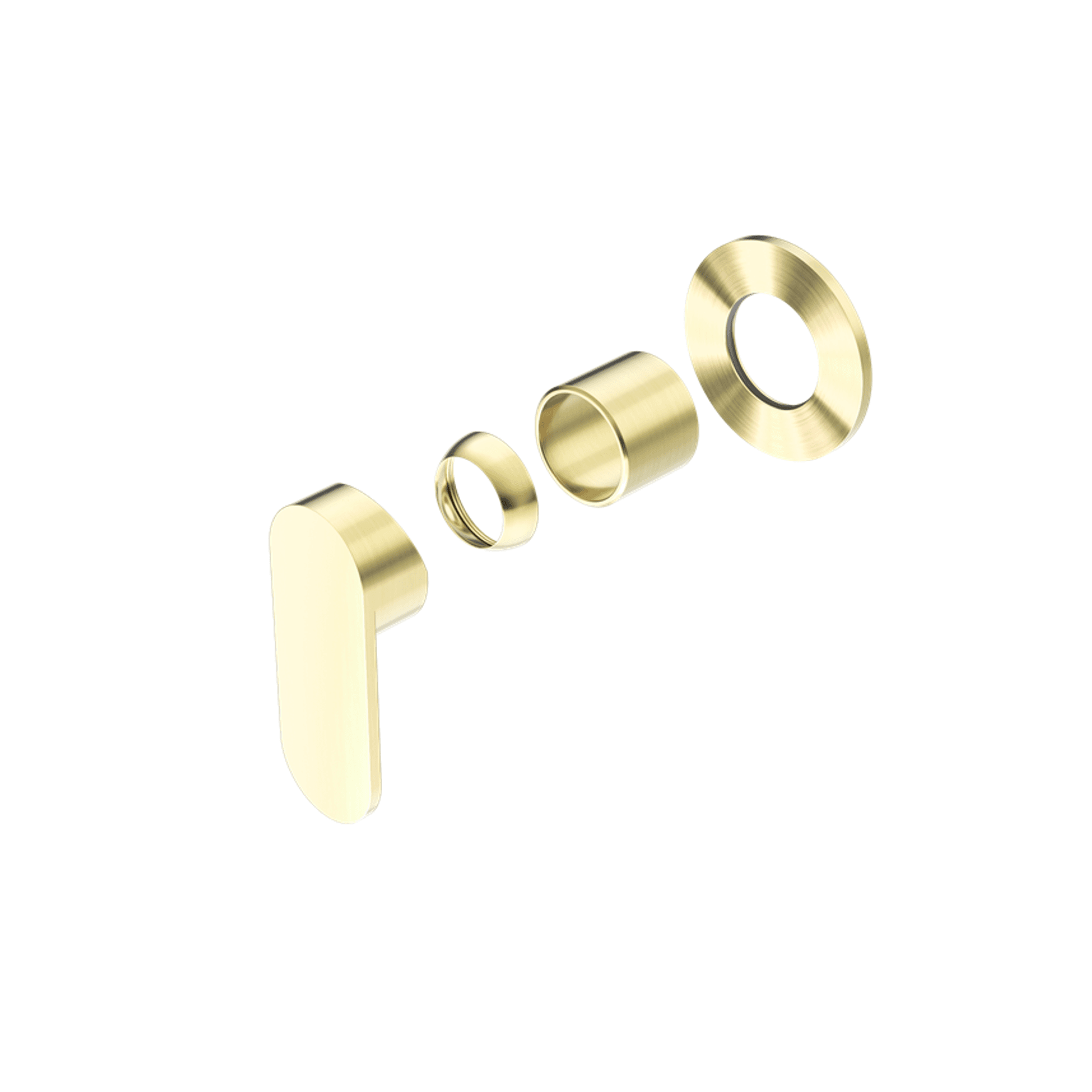Ecco Shower Mixer 80mm Round Plate Trim Kits Only Brushed Gold