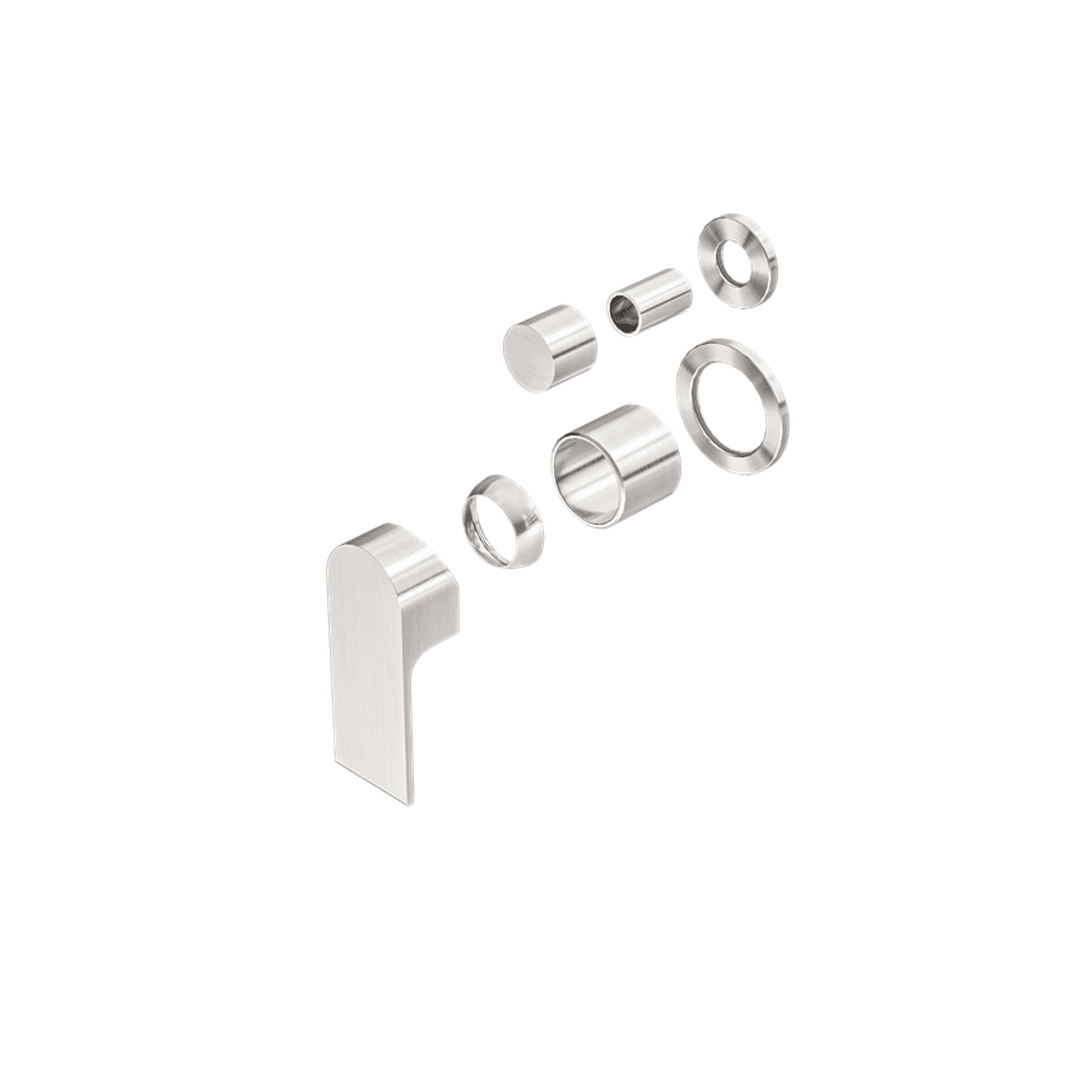 Bianca Shower Mixer & Divertor Back Plate | Brushed Nickel