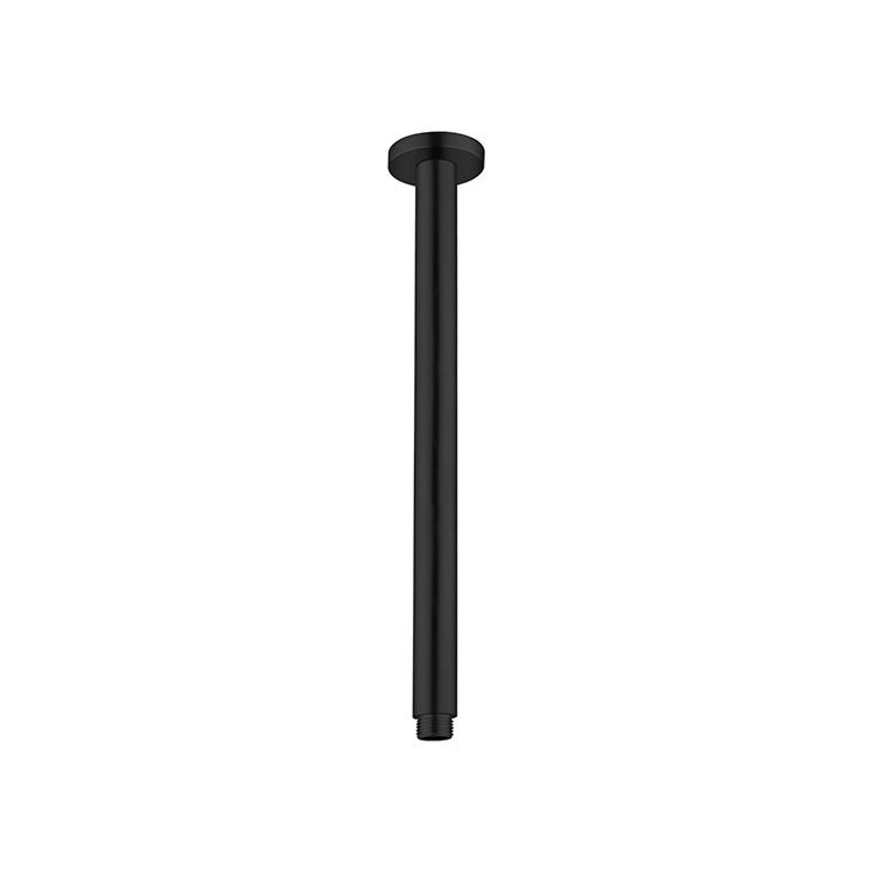 Round Ceiling Arm 300mm Length Matte Black