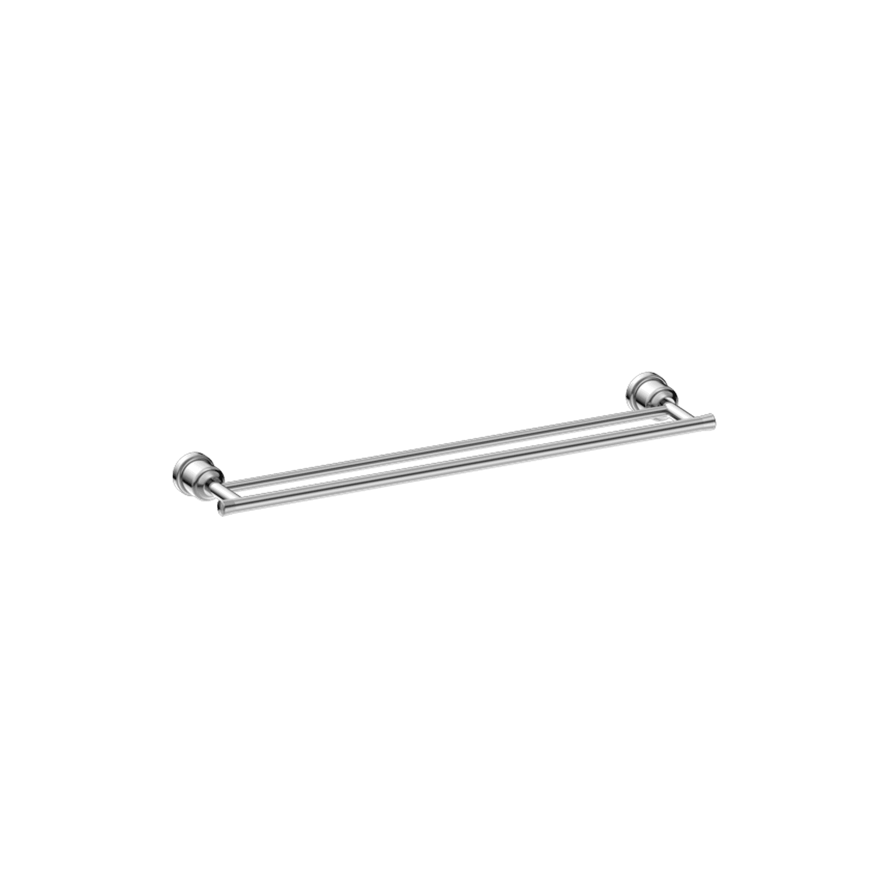 York Double Towel Rail 600mm Chrome