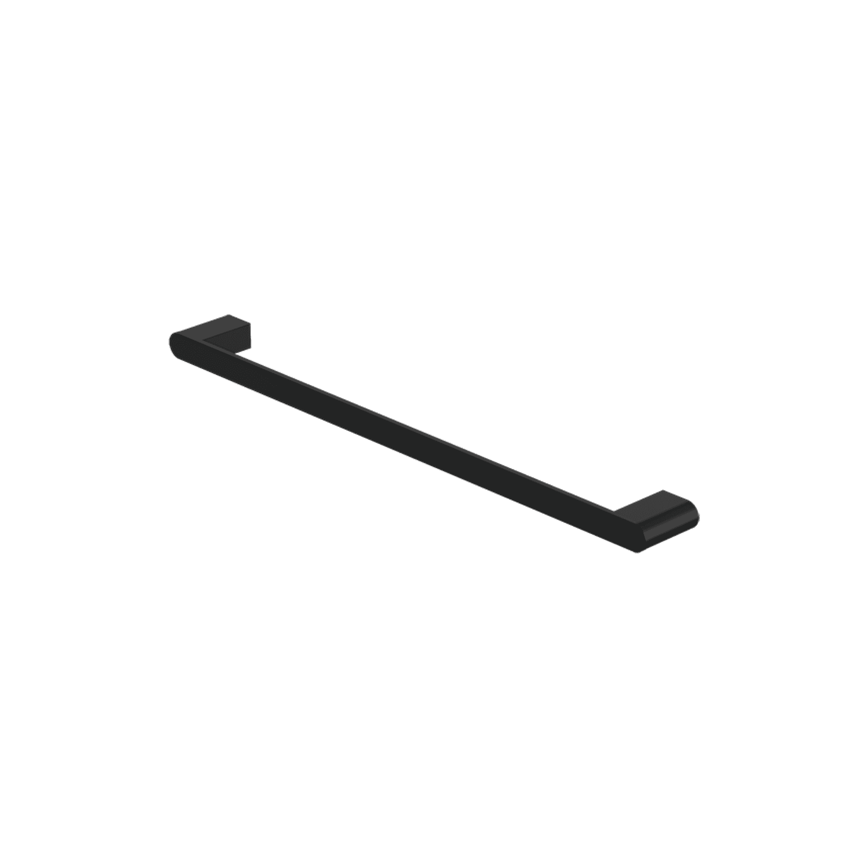 Bianca Single Towel Rail 600mm | Matte Black