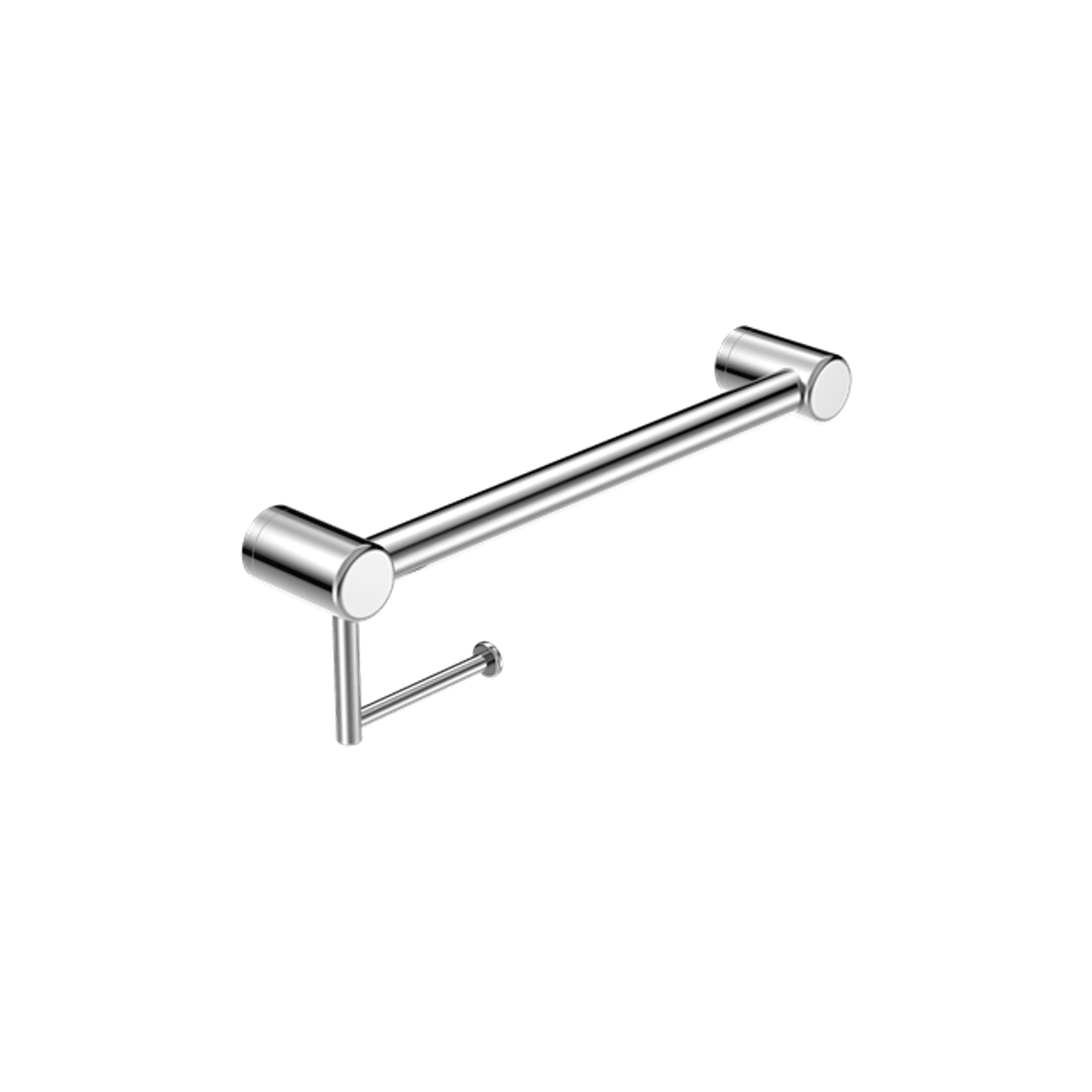 Mecca Care 32mm Grab Rail With Toilet Roll Holder 450mm Chrome