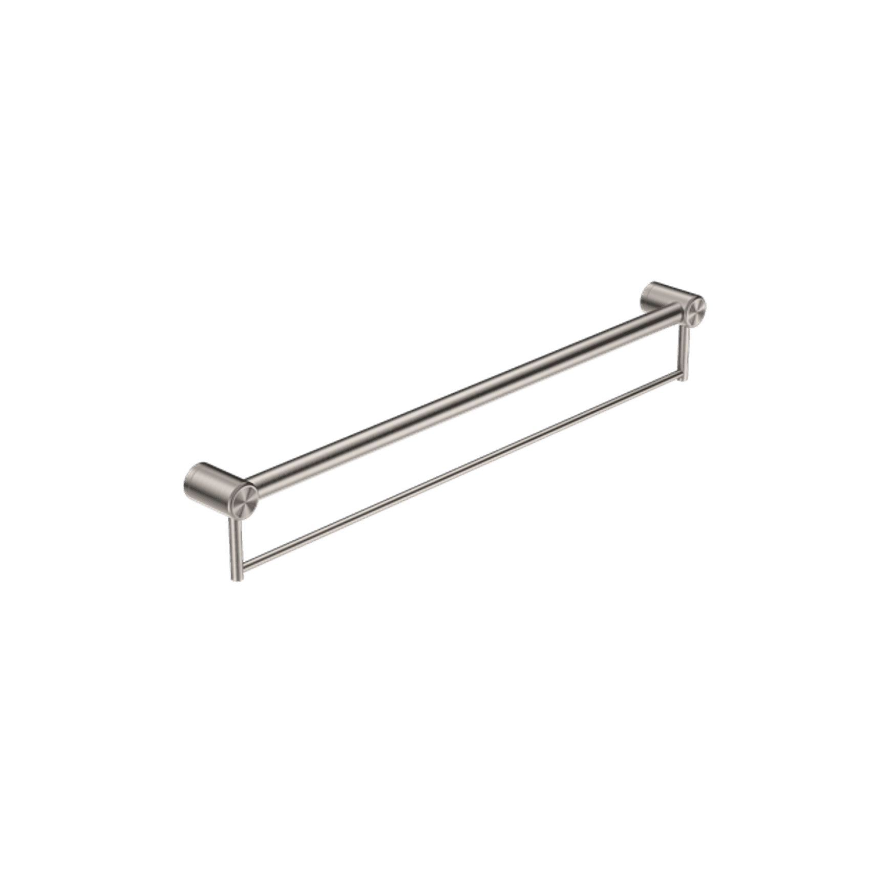 Mecca Care 32mm Grab Rail With Towel Holder 900mm Brushed Nickel