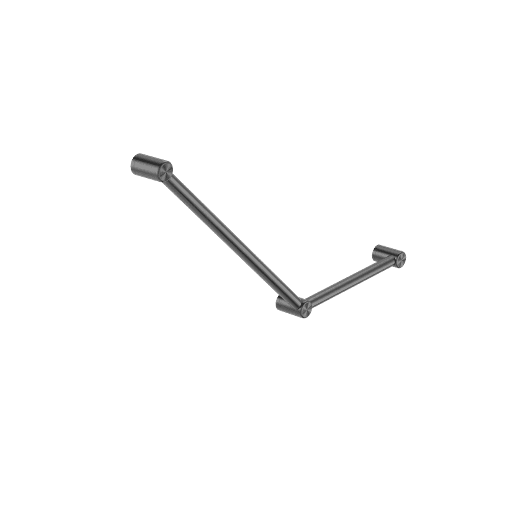 Mecca Care 32mm Ambulant Toilet Grab Rail 45 Degree 750X450mm Gun Metal
