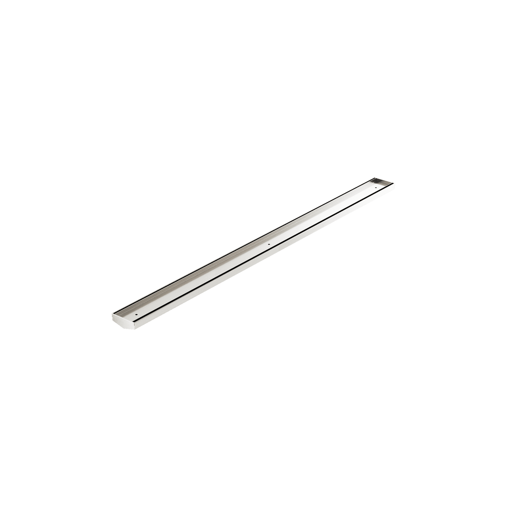 Tile Insert V Channel 1200mm Floor Grate 50mm Outlet Without Outlet And Hole Saw Brushed Nickel