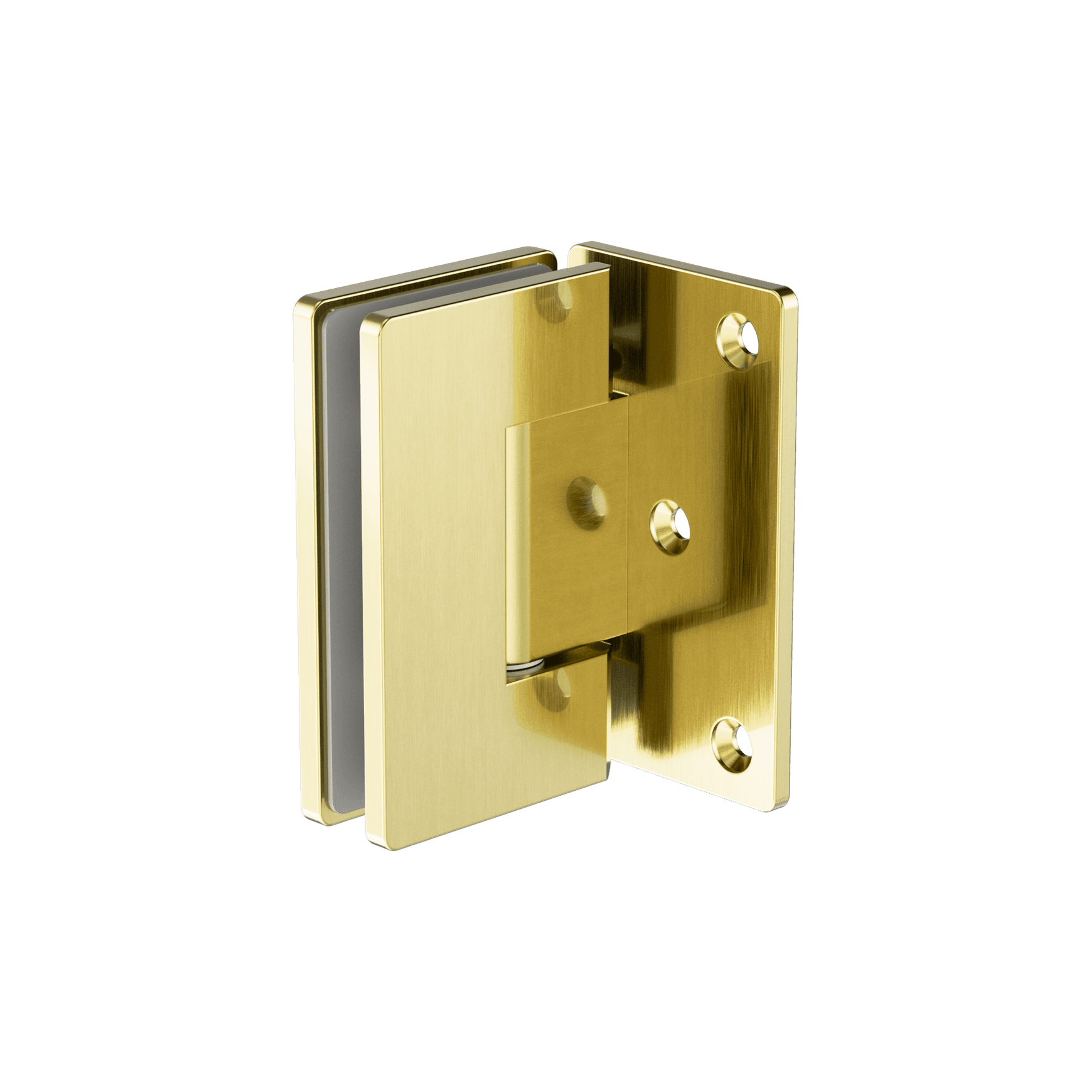 90 Degree Glass To Wall Shower Hinge 10mm Glass Brushed Gold