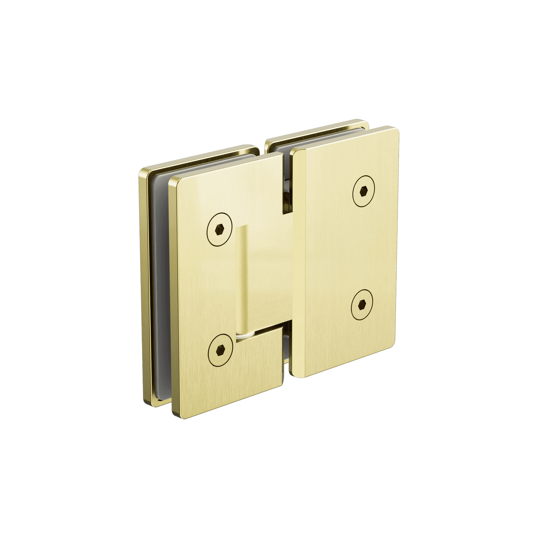 180 Degree Glass To Glass Shower Hinge 10mm Glass Brushed Gold